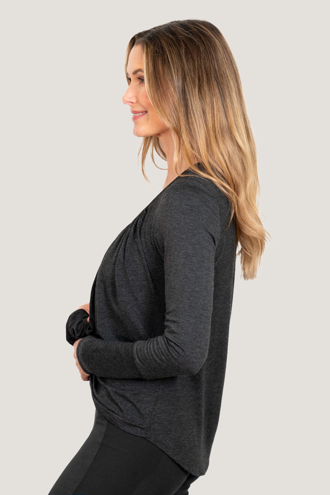 Full Moon Long Sleeve Top with Light Hug Bra-Free Shelf