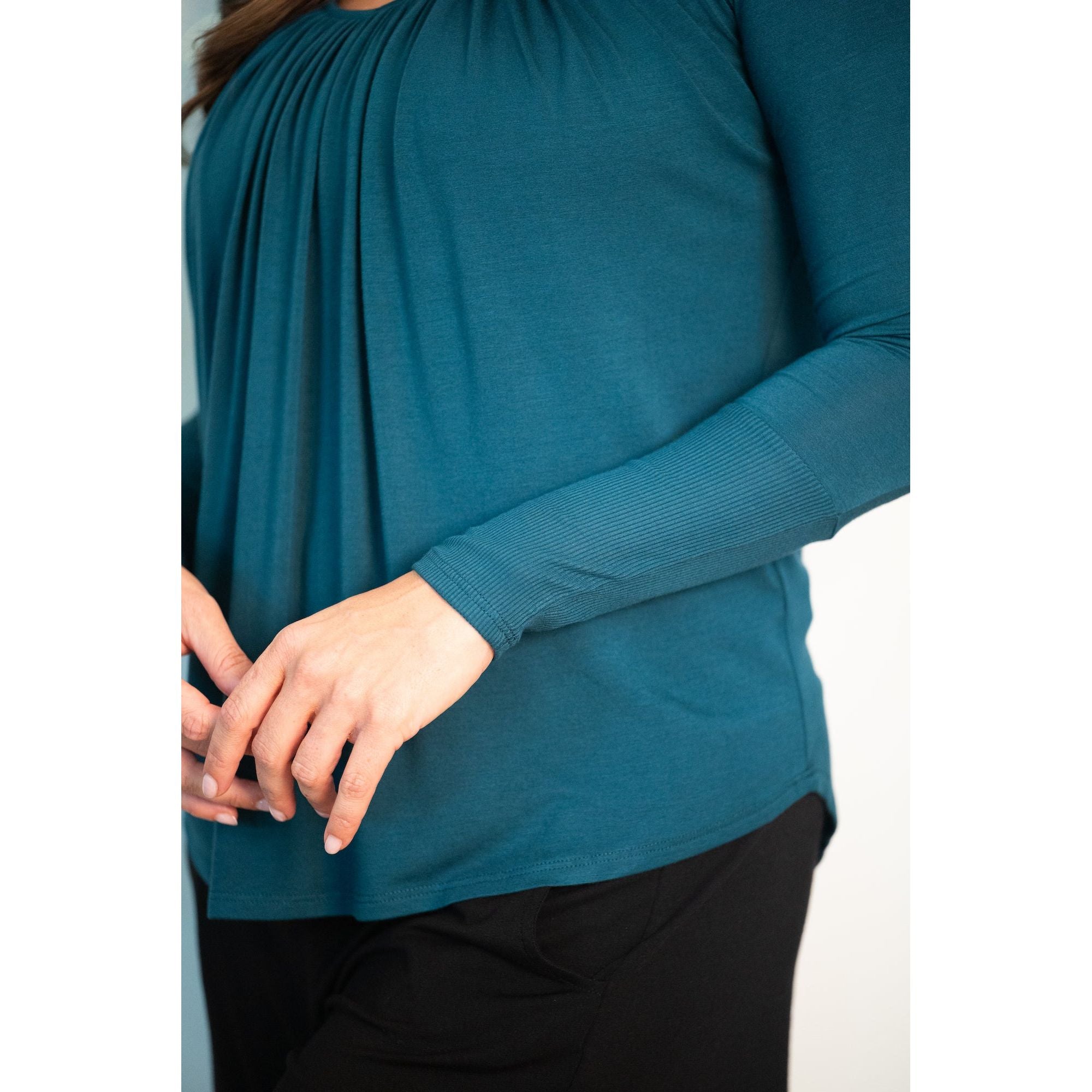 Full Moon Long Sleeve Top with Light Hug Bra-Free Shelf