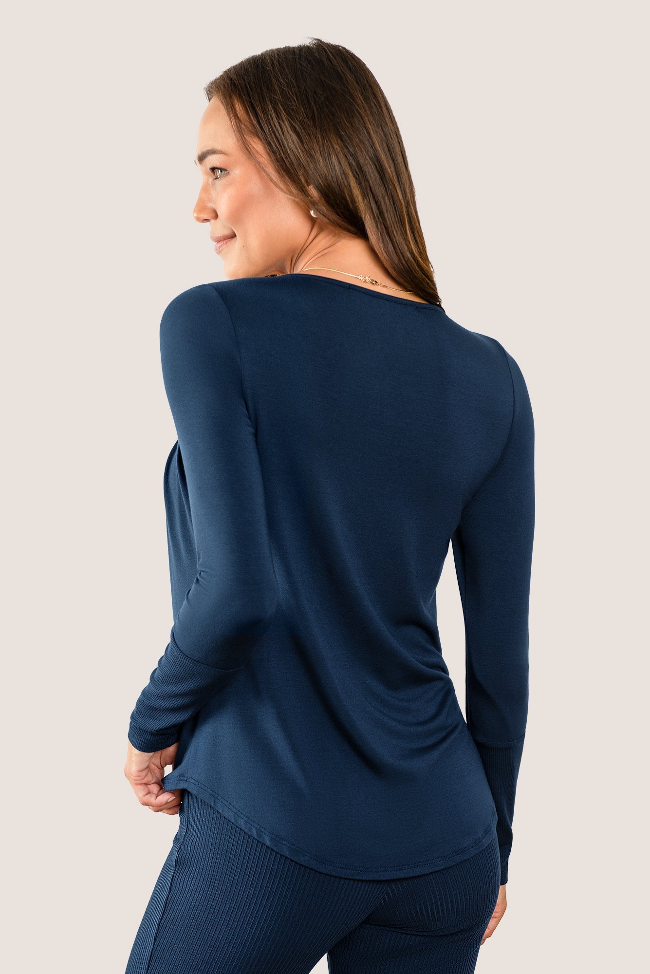 Full Moon Long Sleeve Top with Light Hug Bra-Free Shelf