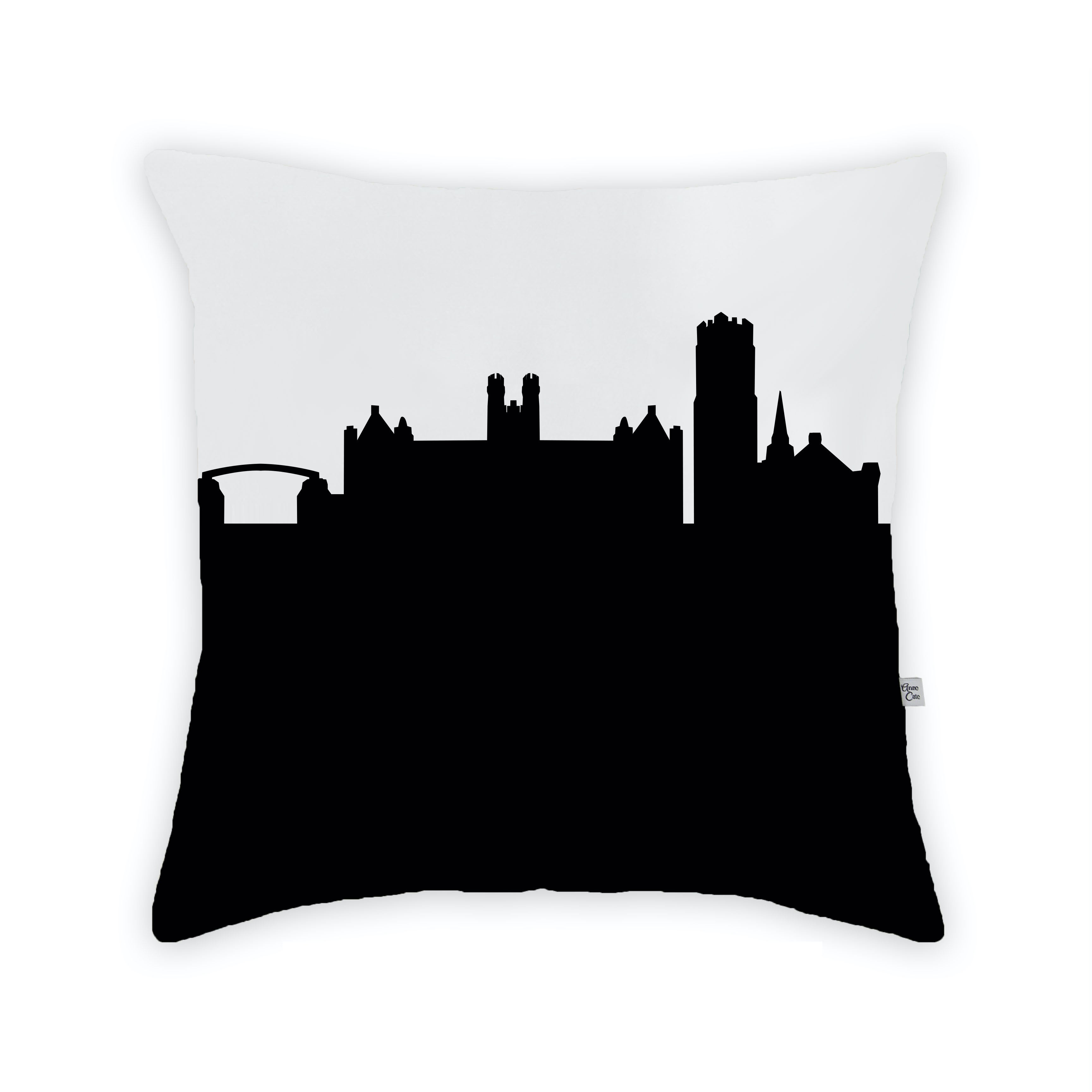 Skyline City Charm 16" by 16" Throw Pillow - Choose Your City