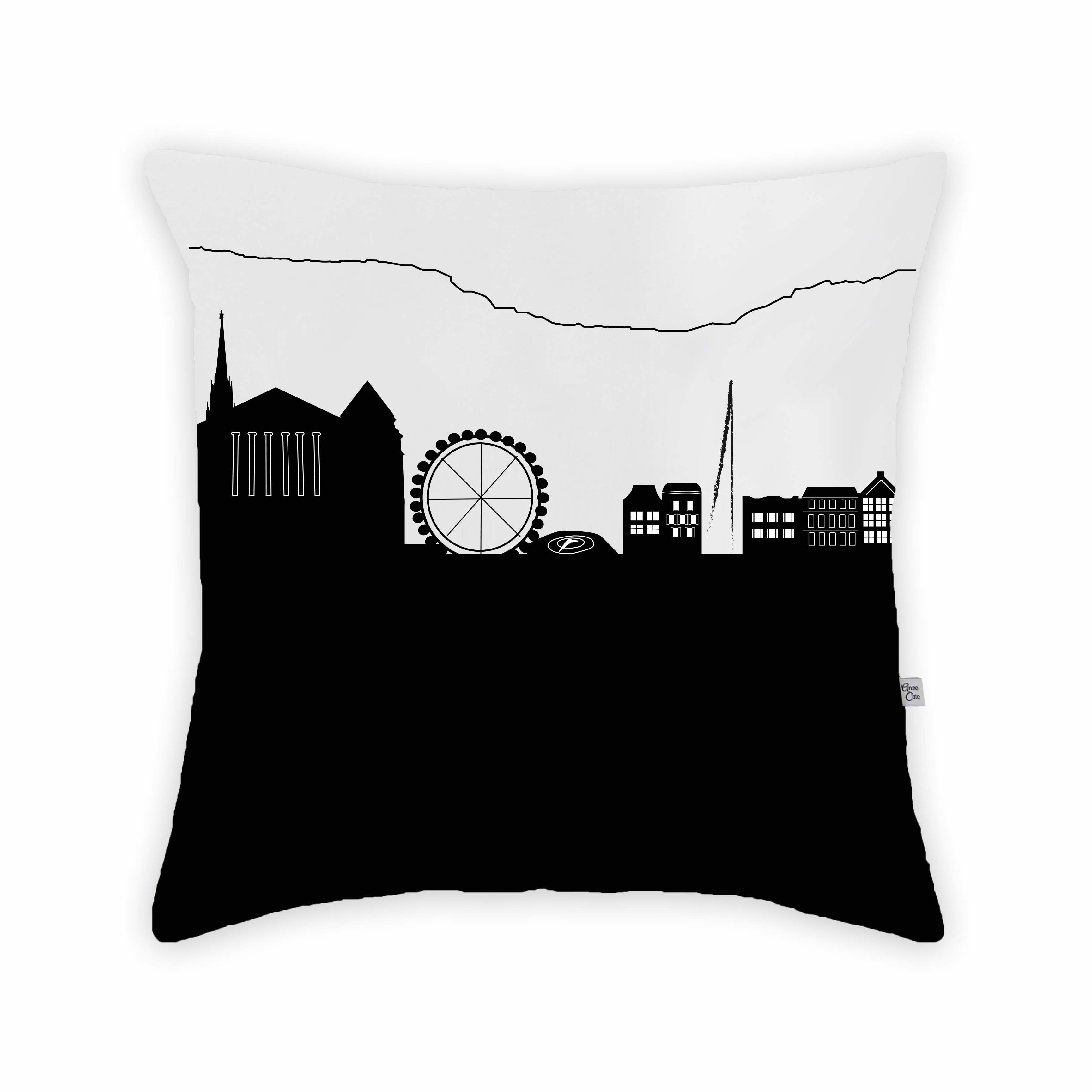 Skyline City Charm 16" by 16" Throw Pillow - Choose Your City