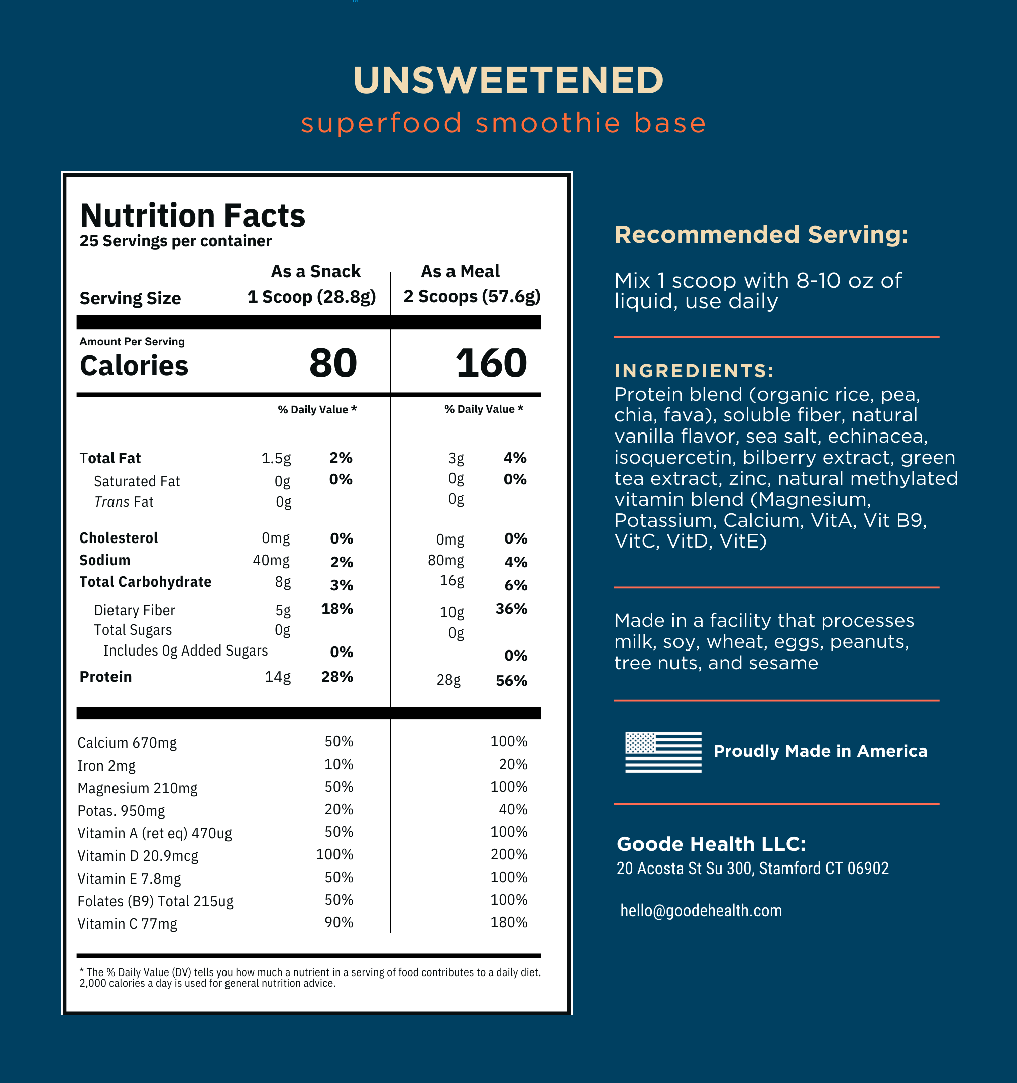 Superfood Ultimate Nutrition Shake - Natural, 90 Calories