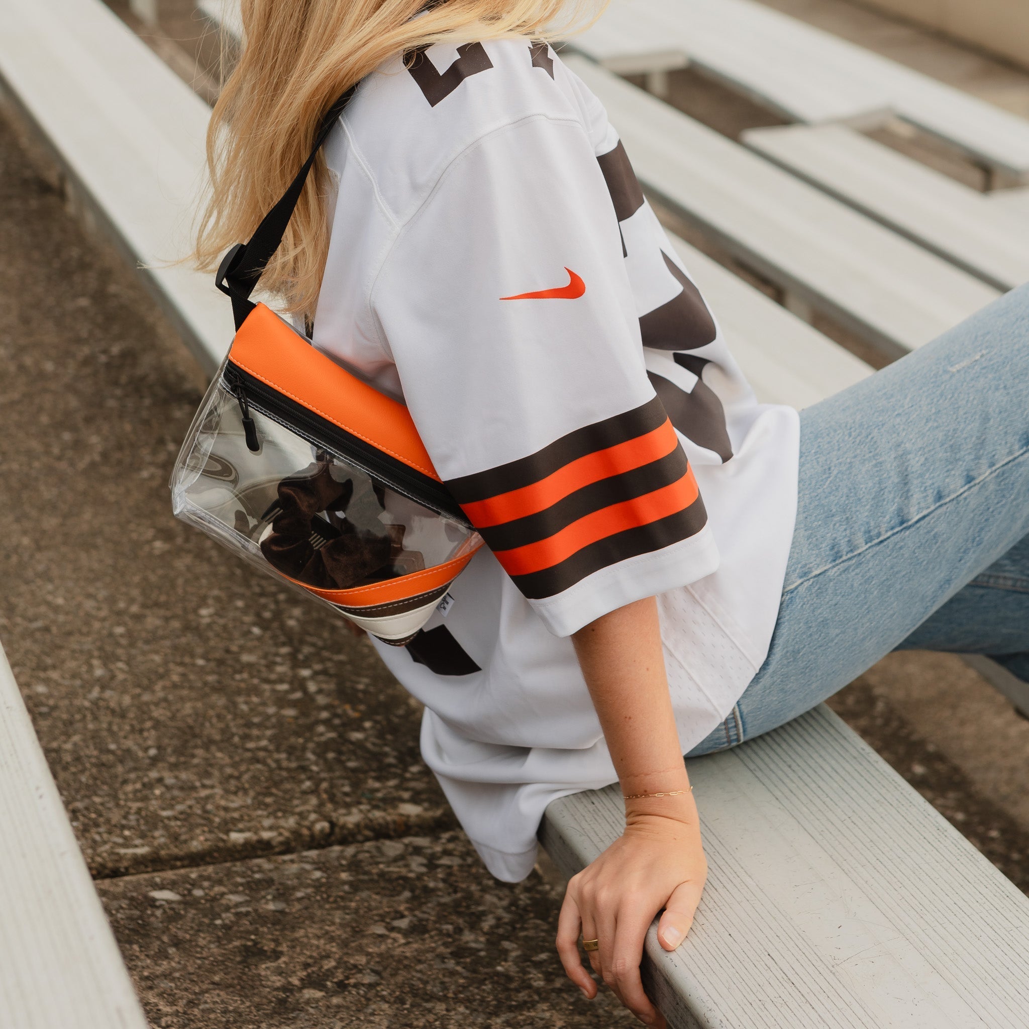 Collegiate Football Stadium Clear Stripe Game Day Fanny Pack