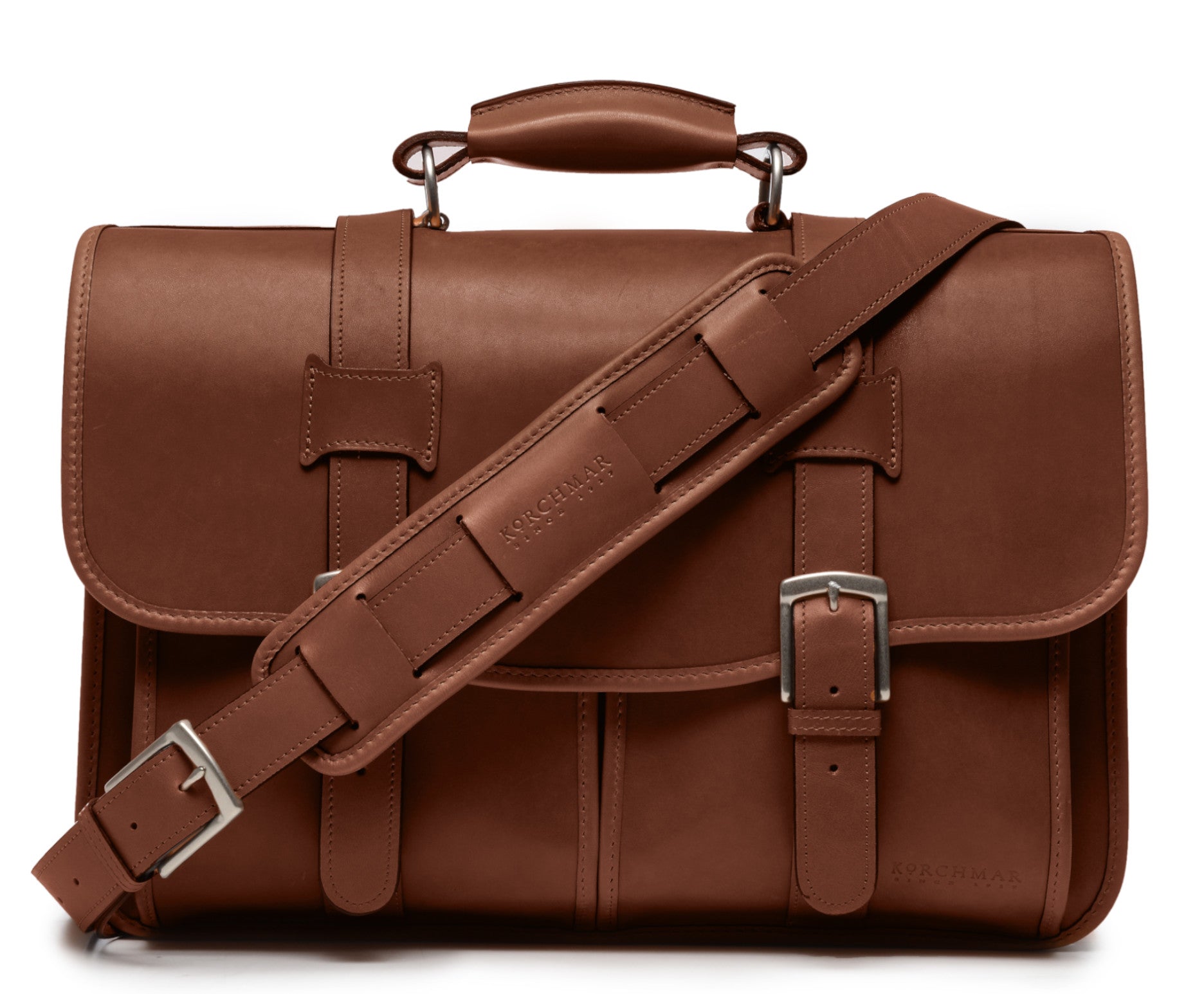 Classic Leather Garfield 15" Laptop Briefcase