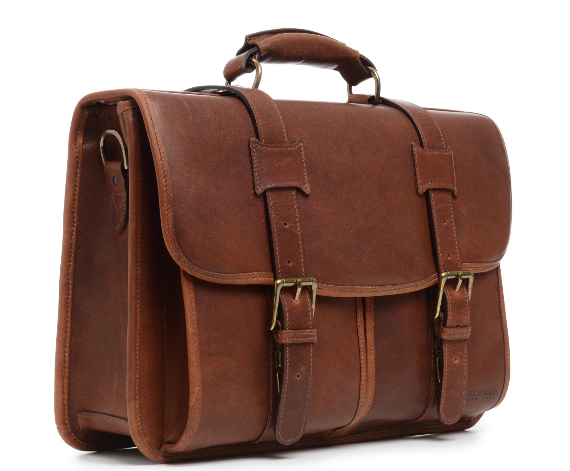 Classic Leather Garfield 15" Laptop Briefcase