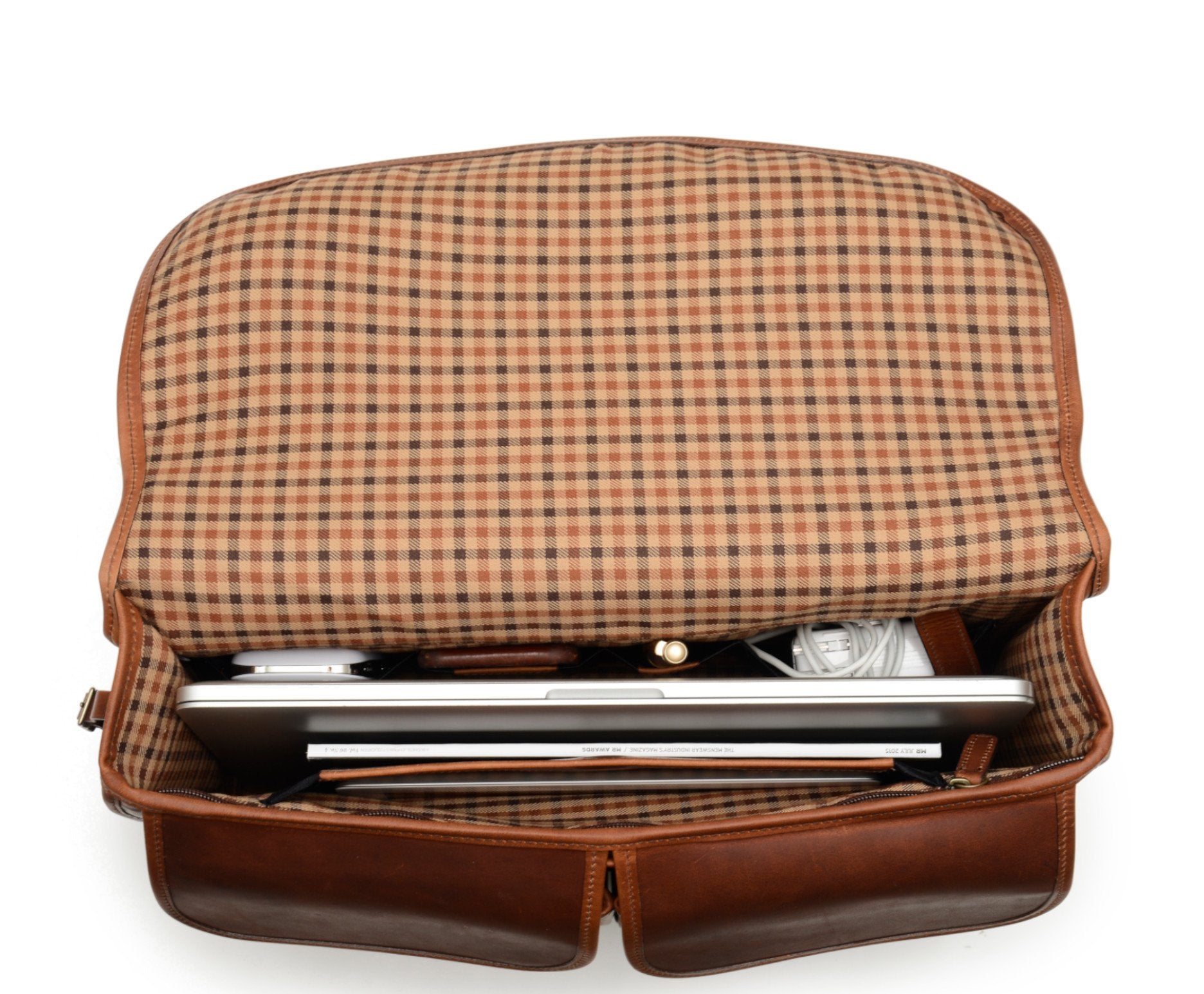 Classic Leather Garfield 15" Laptop Briefcase