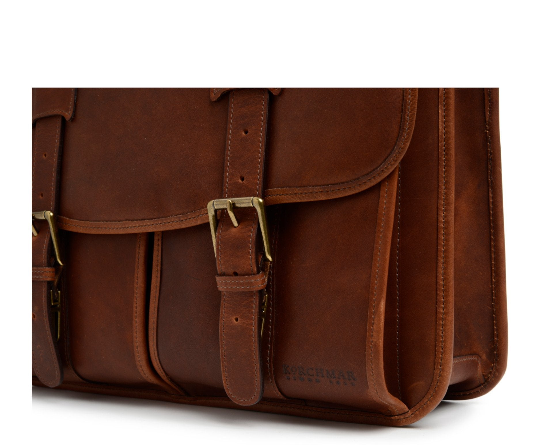 Classic Leather Garfield 15" Laptop Briefcase