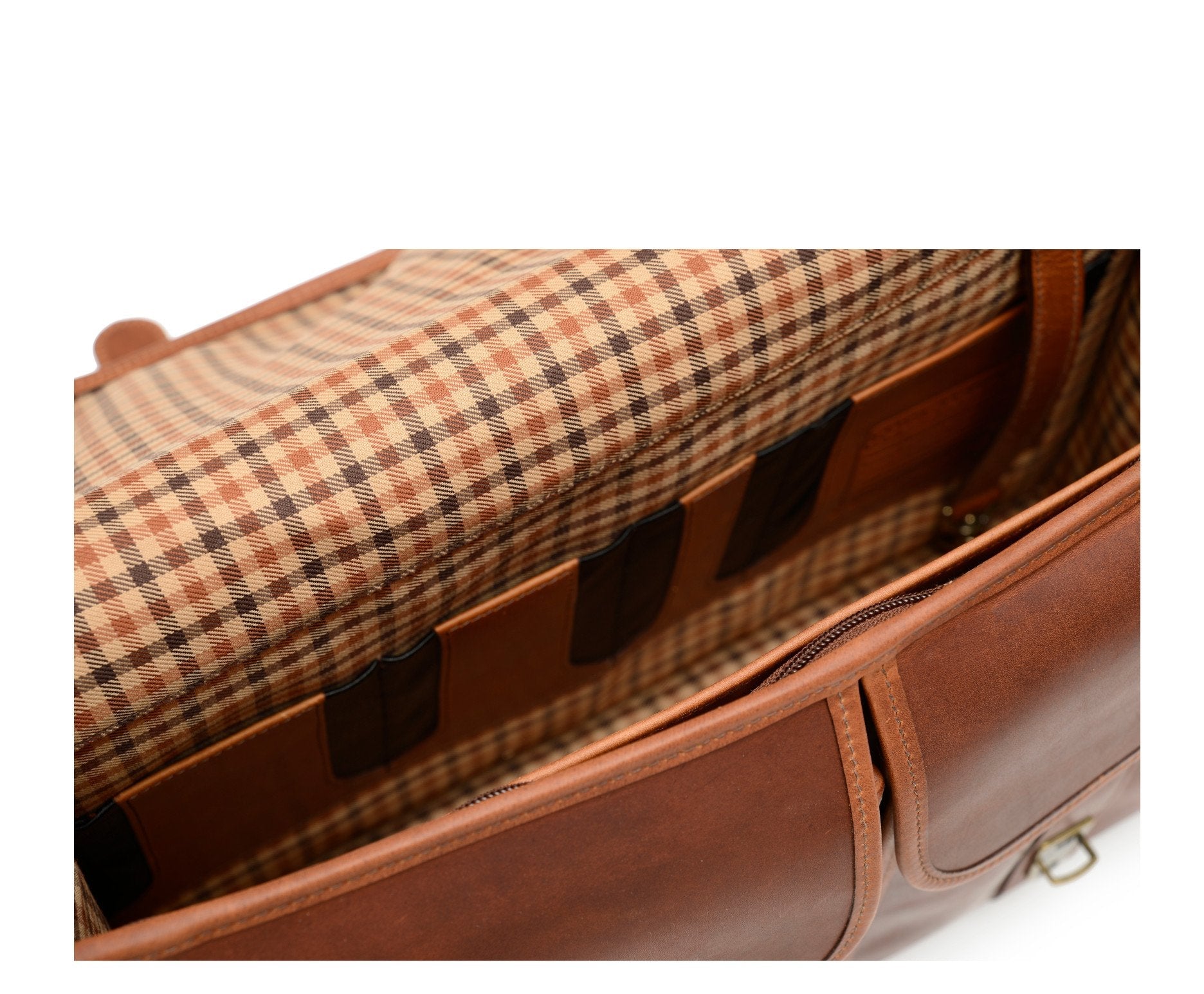 Classic Leather Garfield 15" Laptop Briefcase