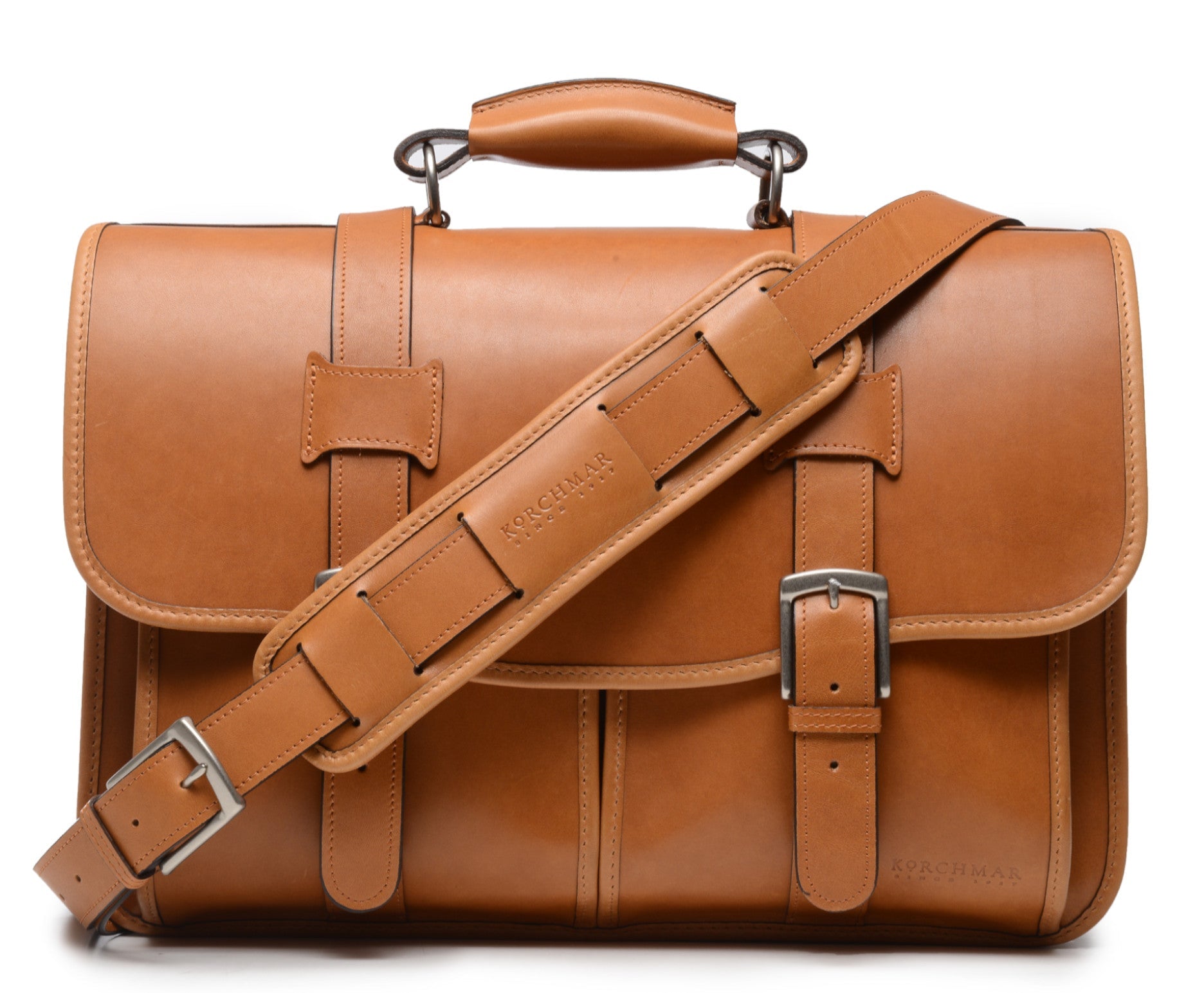 Classic Leather Garfield 15" Laptop Briefcase