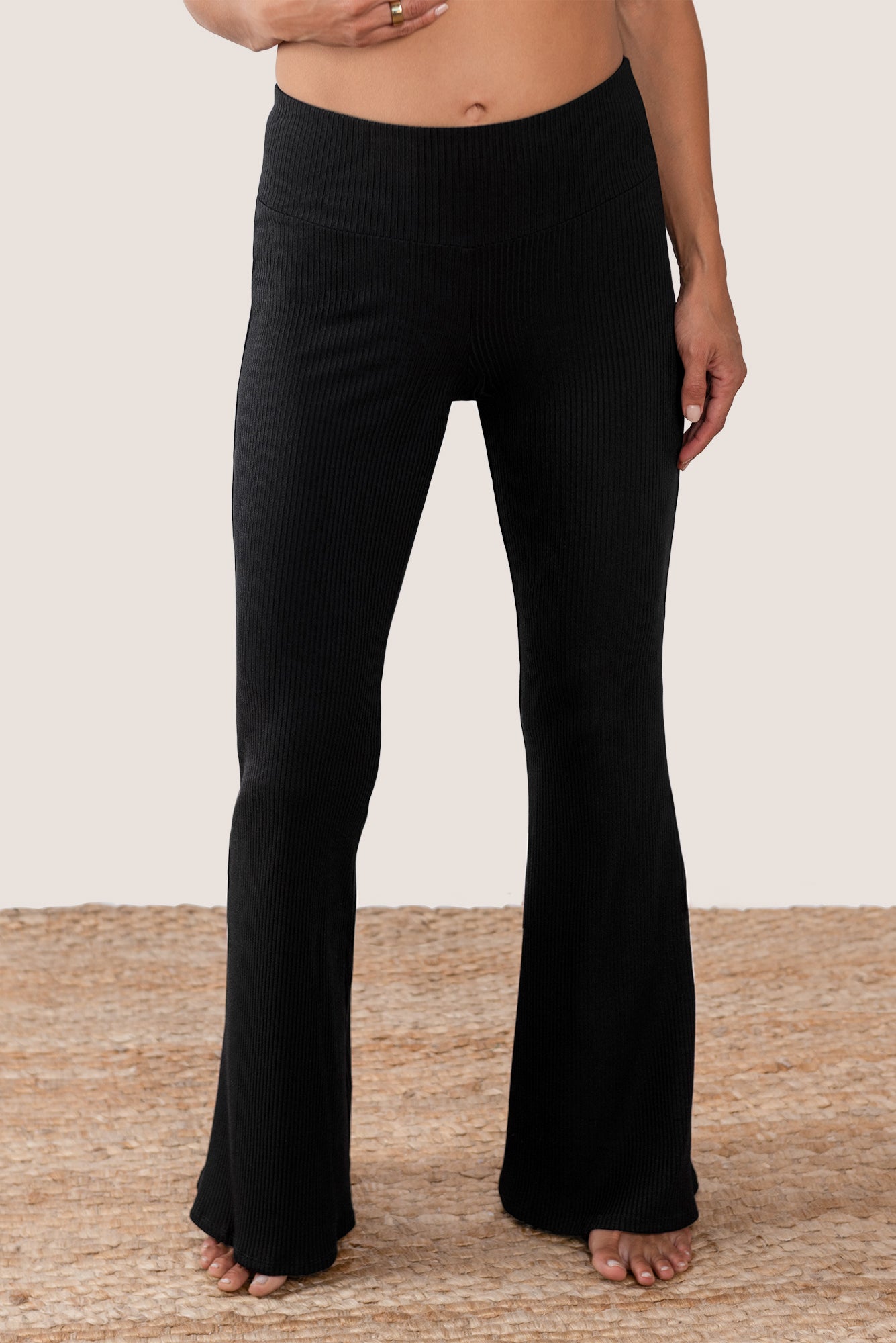 Getaway Ribbed Pants - Flare Leg