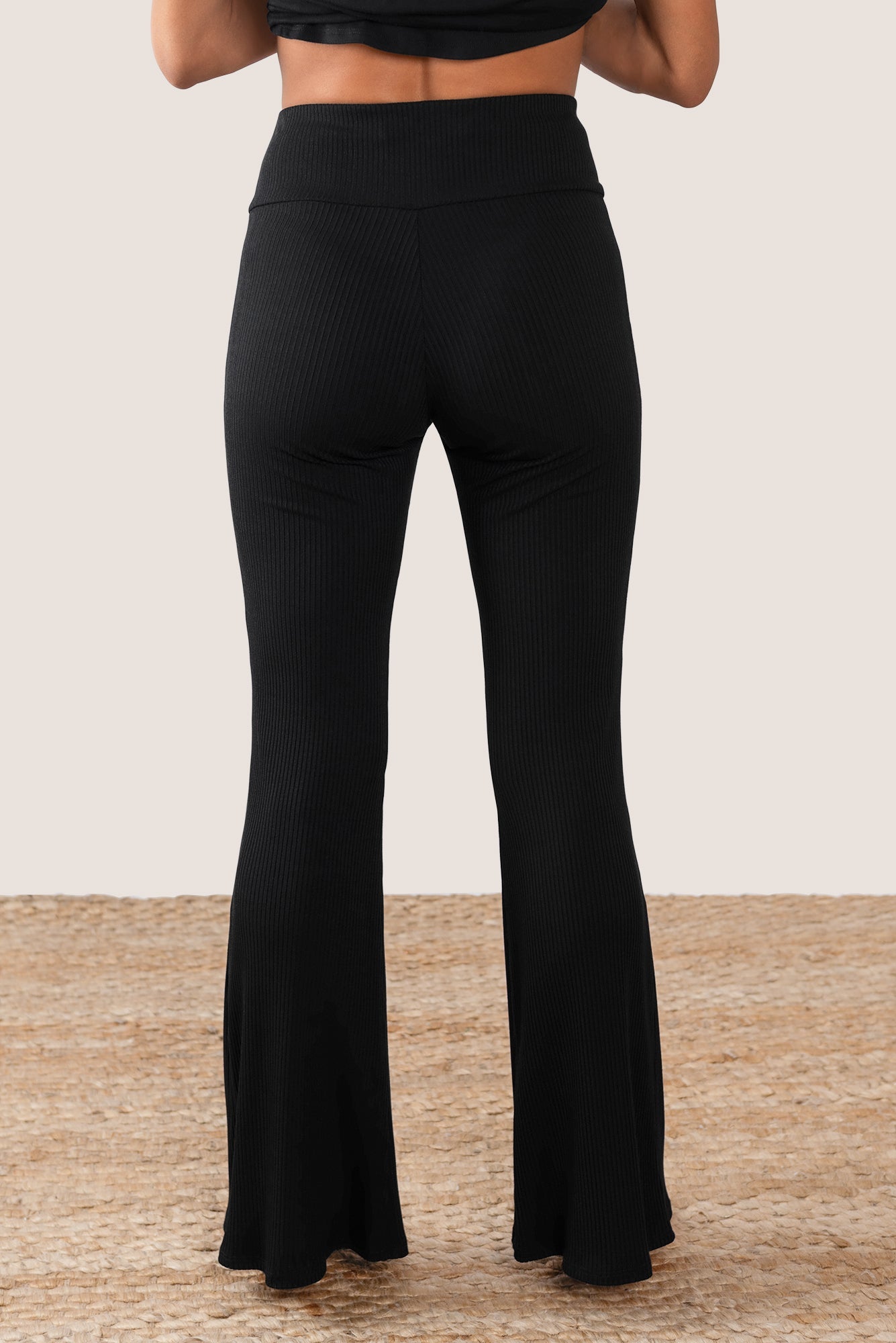 Getaway Ribbed Pants - Flare Leg