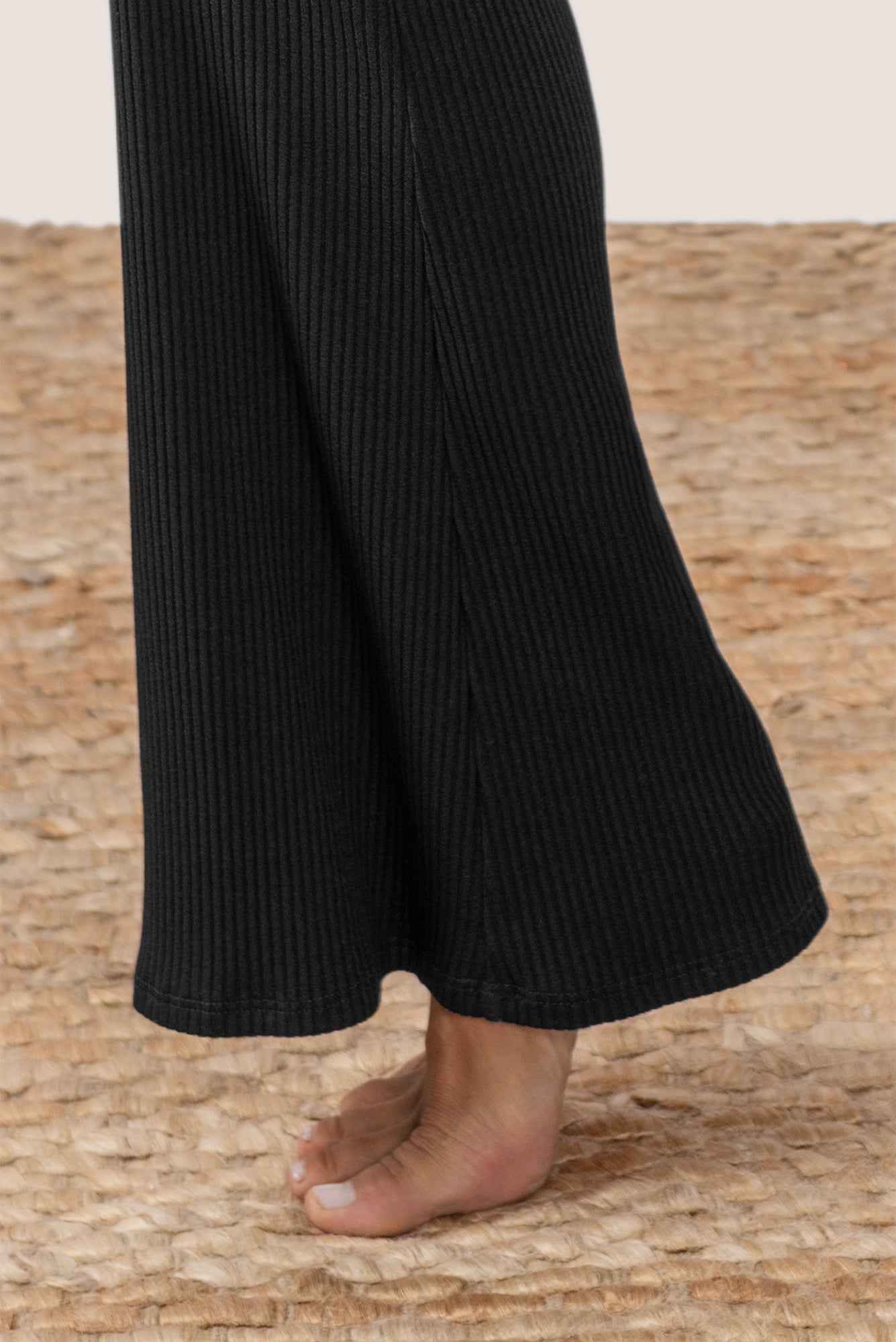Getaway Ribbed Pants - Flare Leg