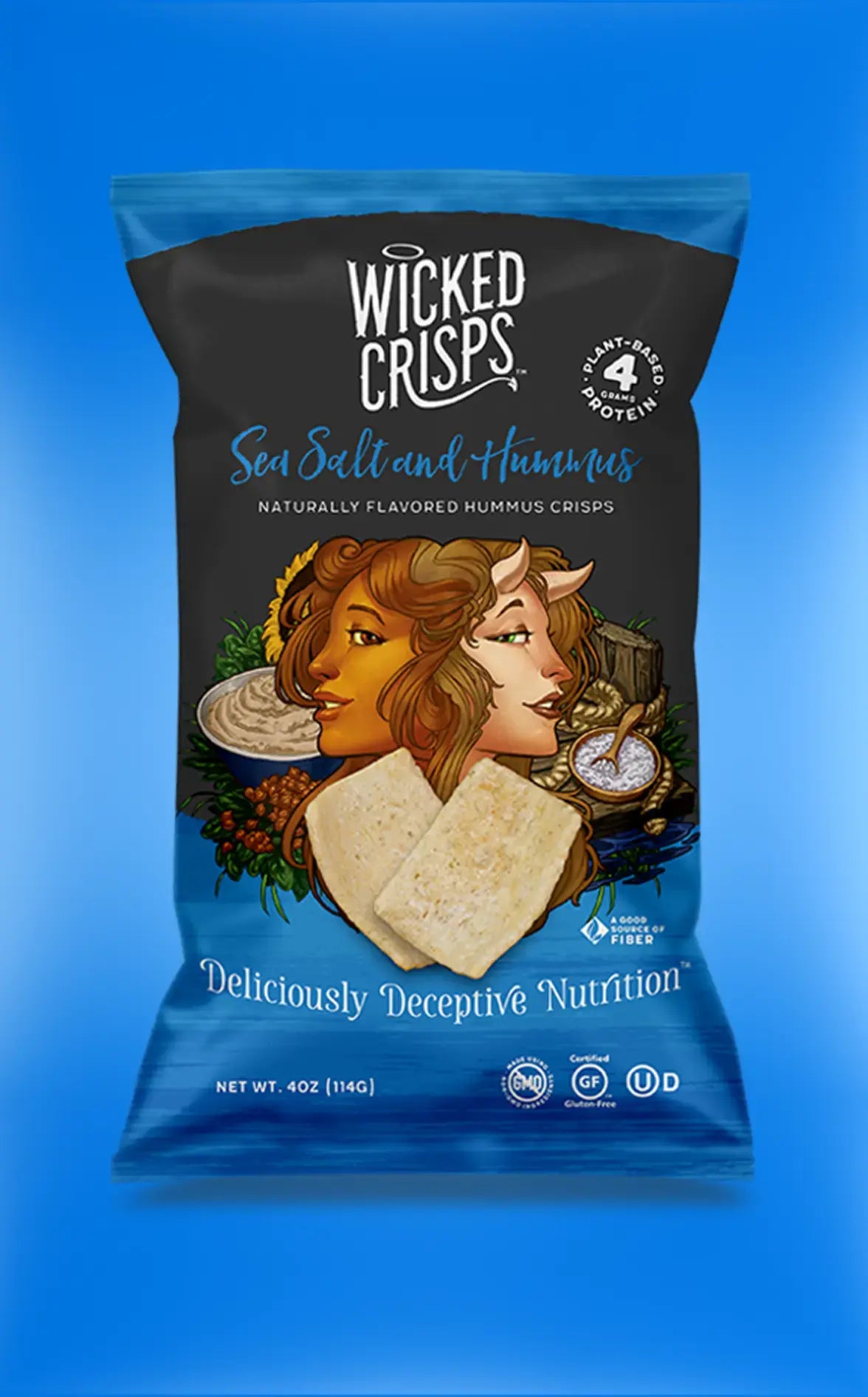 Sea Salt Hummus Baked Snack Crisps - 4 Pack