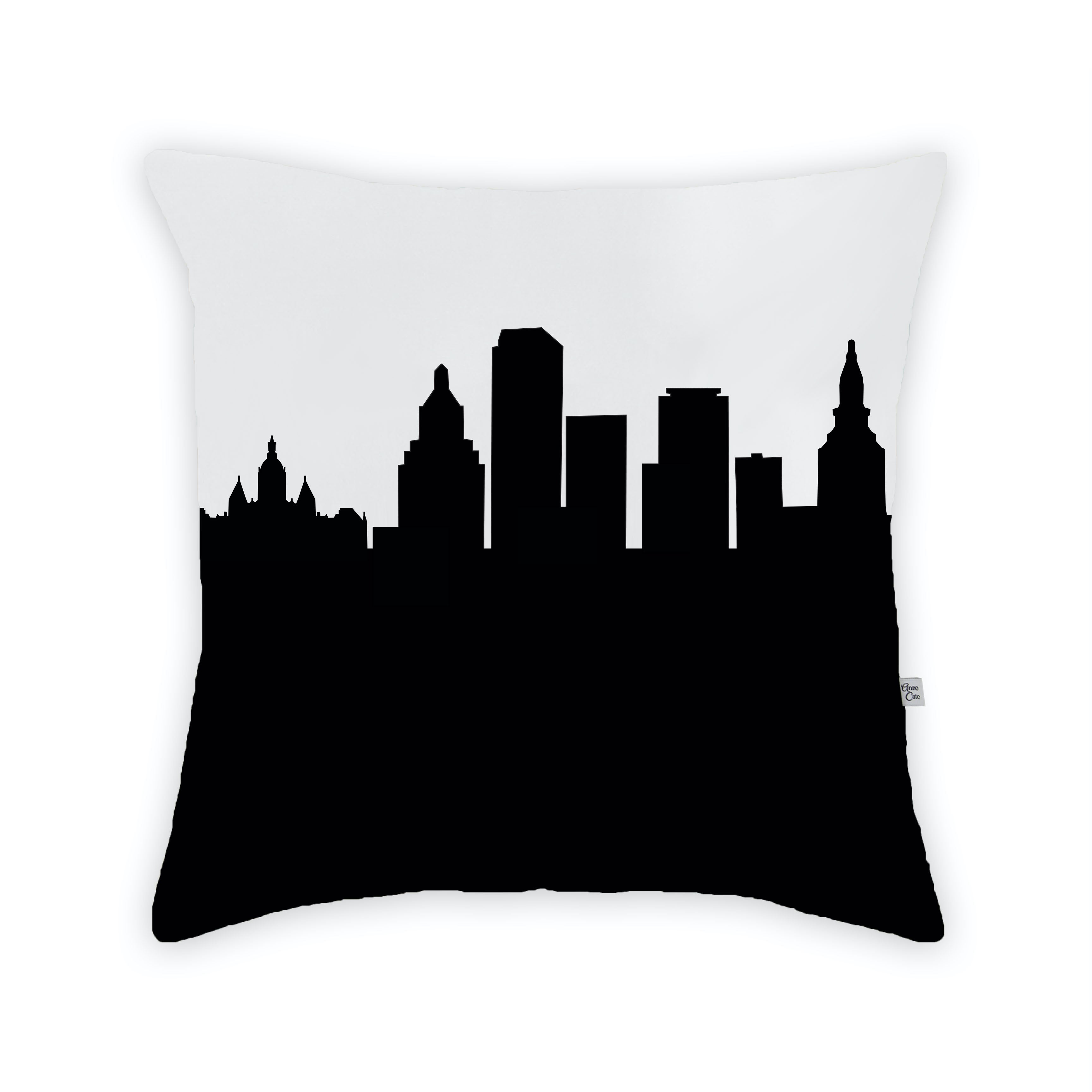 Skyline City Charm 16" by 16" Throw Pillow - Choose Your City