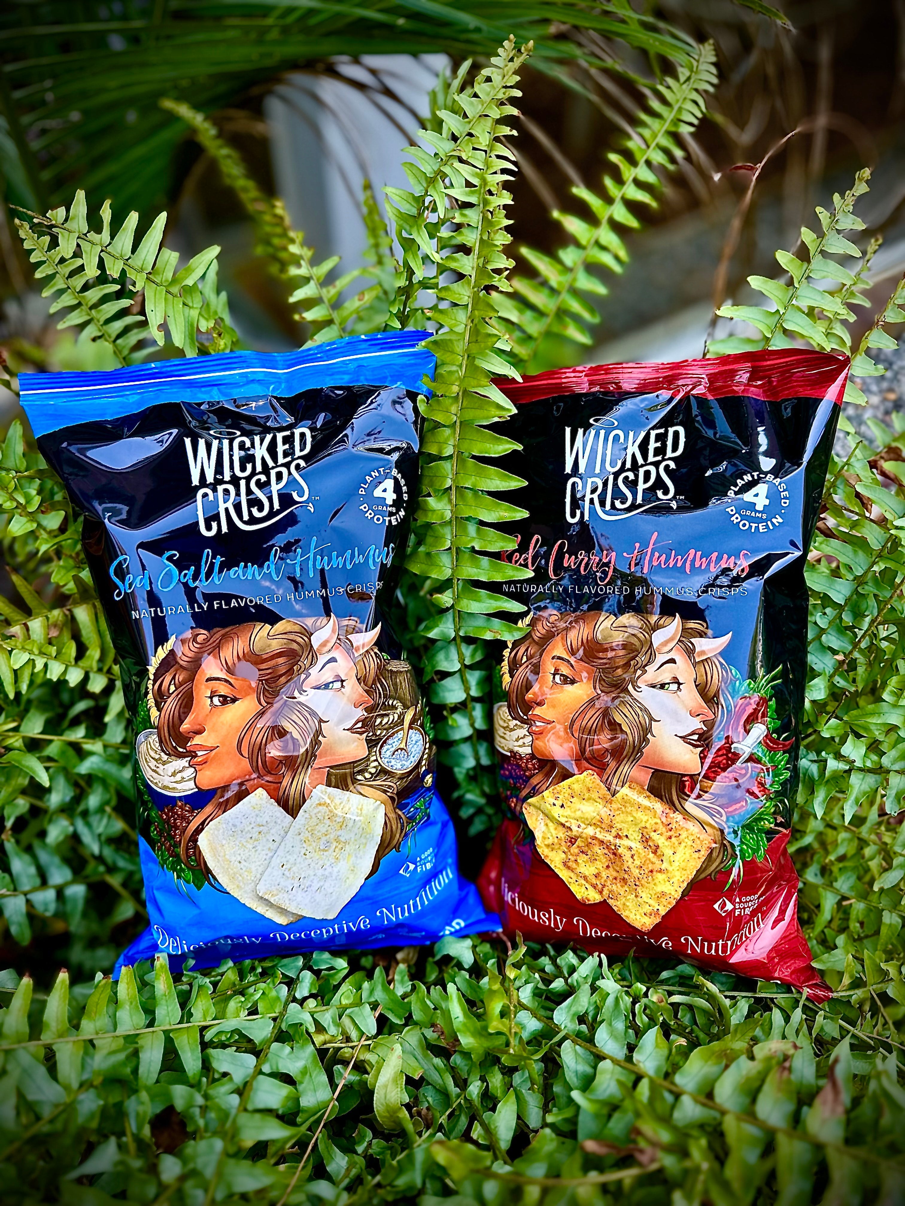 Sea Salt & Red Curry Hummus Baked Crisps - 4 Pack