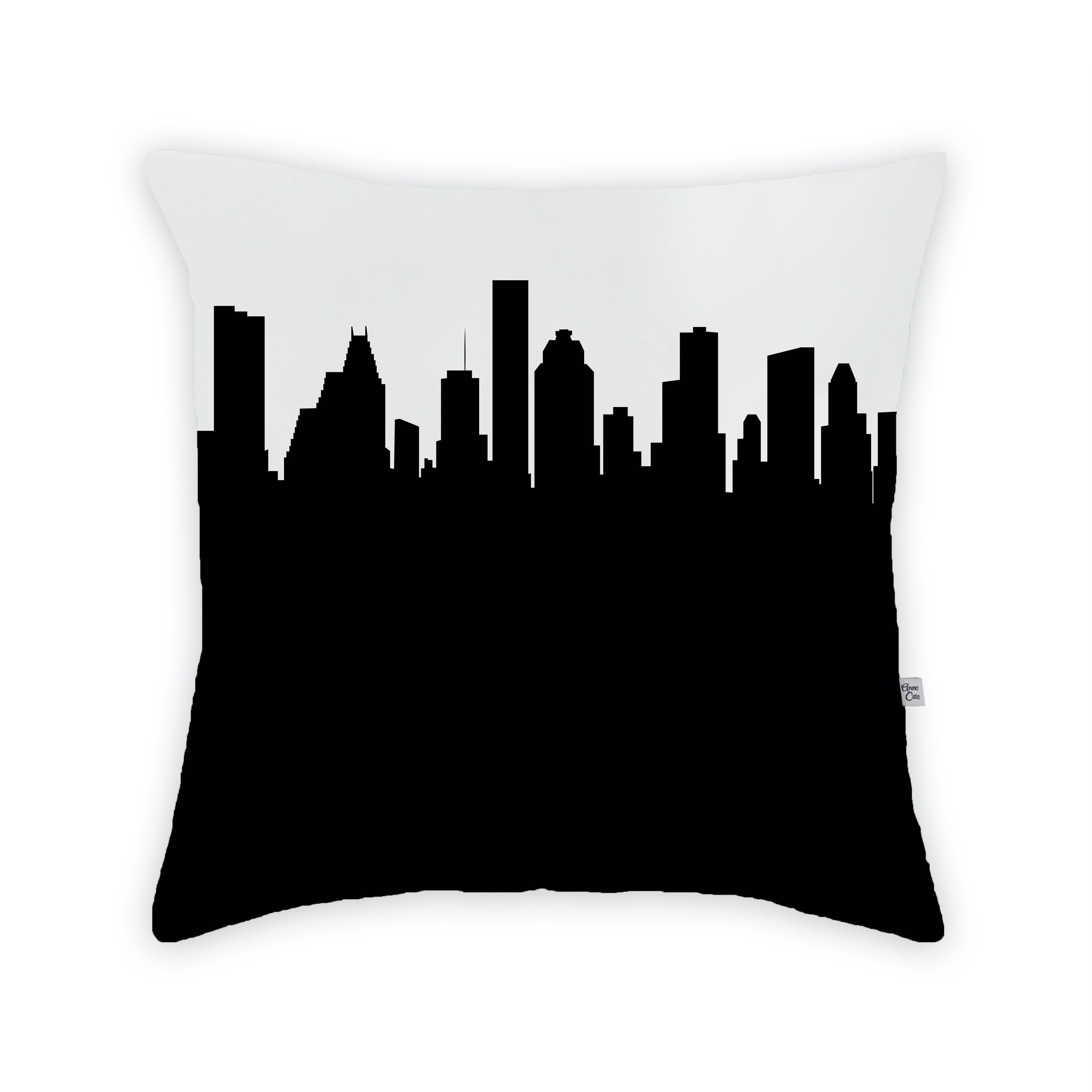 Skyline City Charm 16" by 16" Throw Pillow - Choose Your City