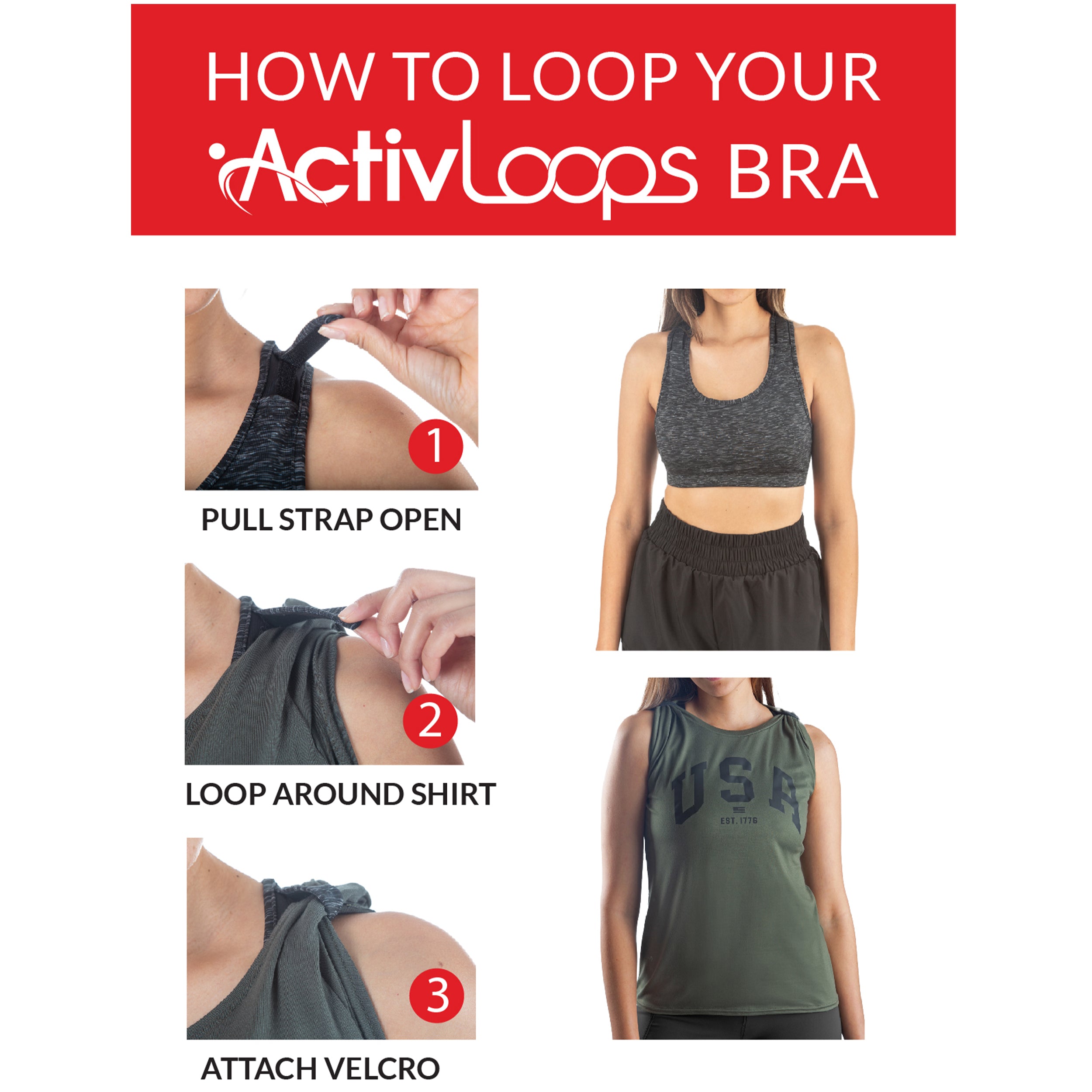 Sports Bra 2-in-1 Activloops - High Impact Support