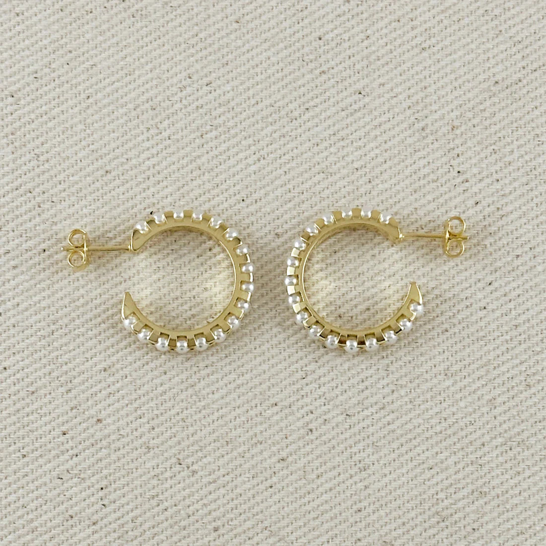 Bella Pearl Hoop Earring