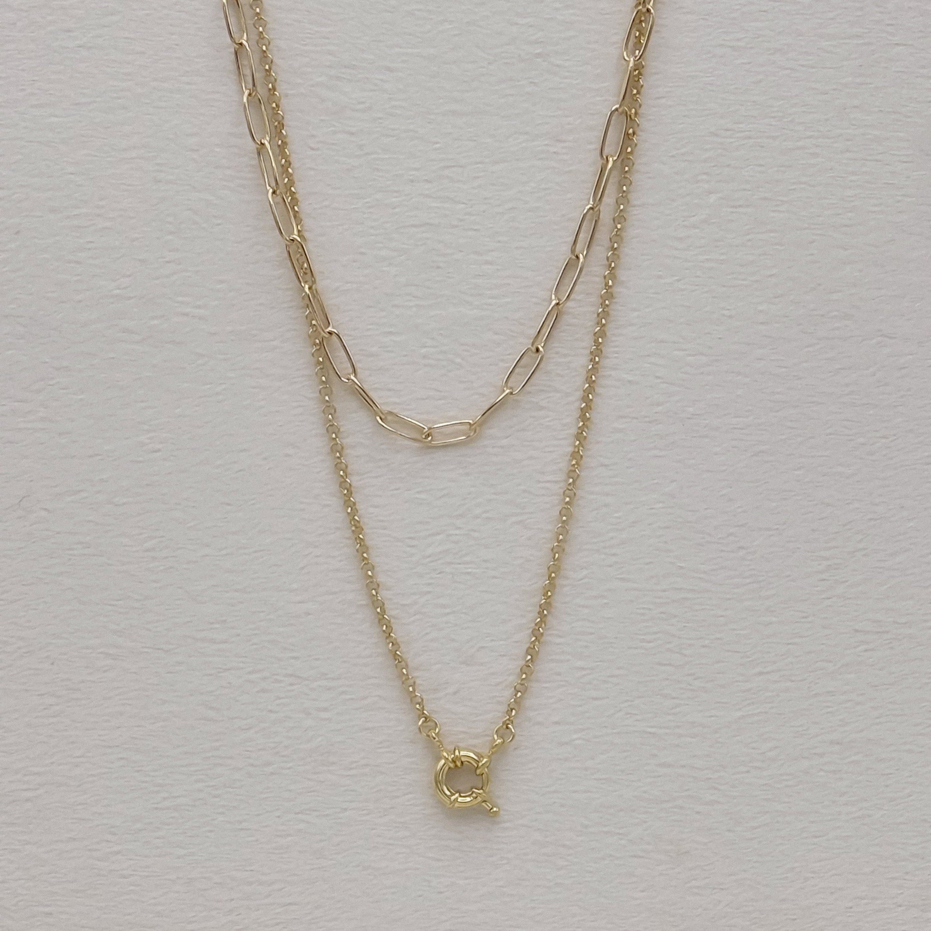 18K gold-Filled Merritt Front Clasp Necklace