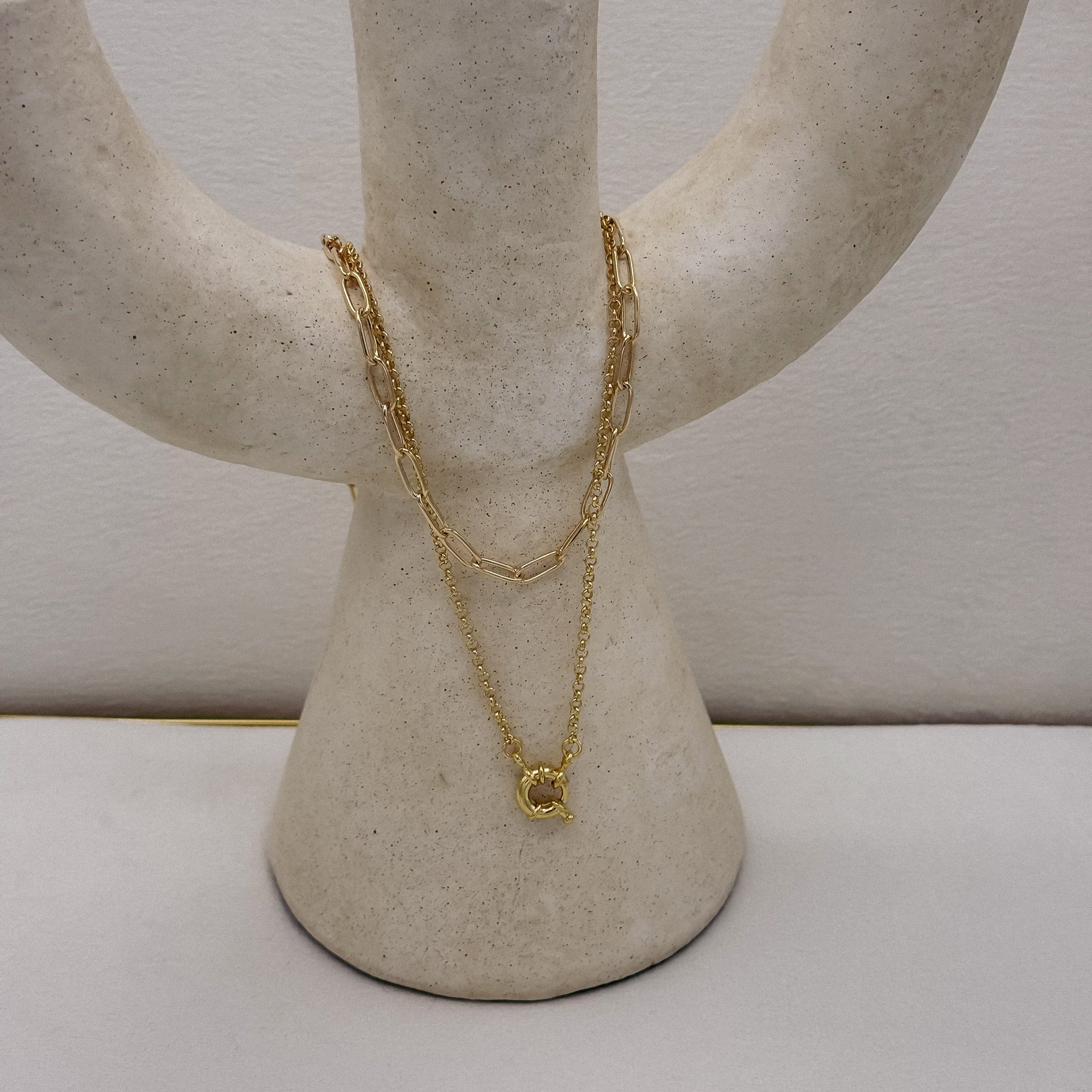 18K gold-Filled Merritt Front Clasp Necklace