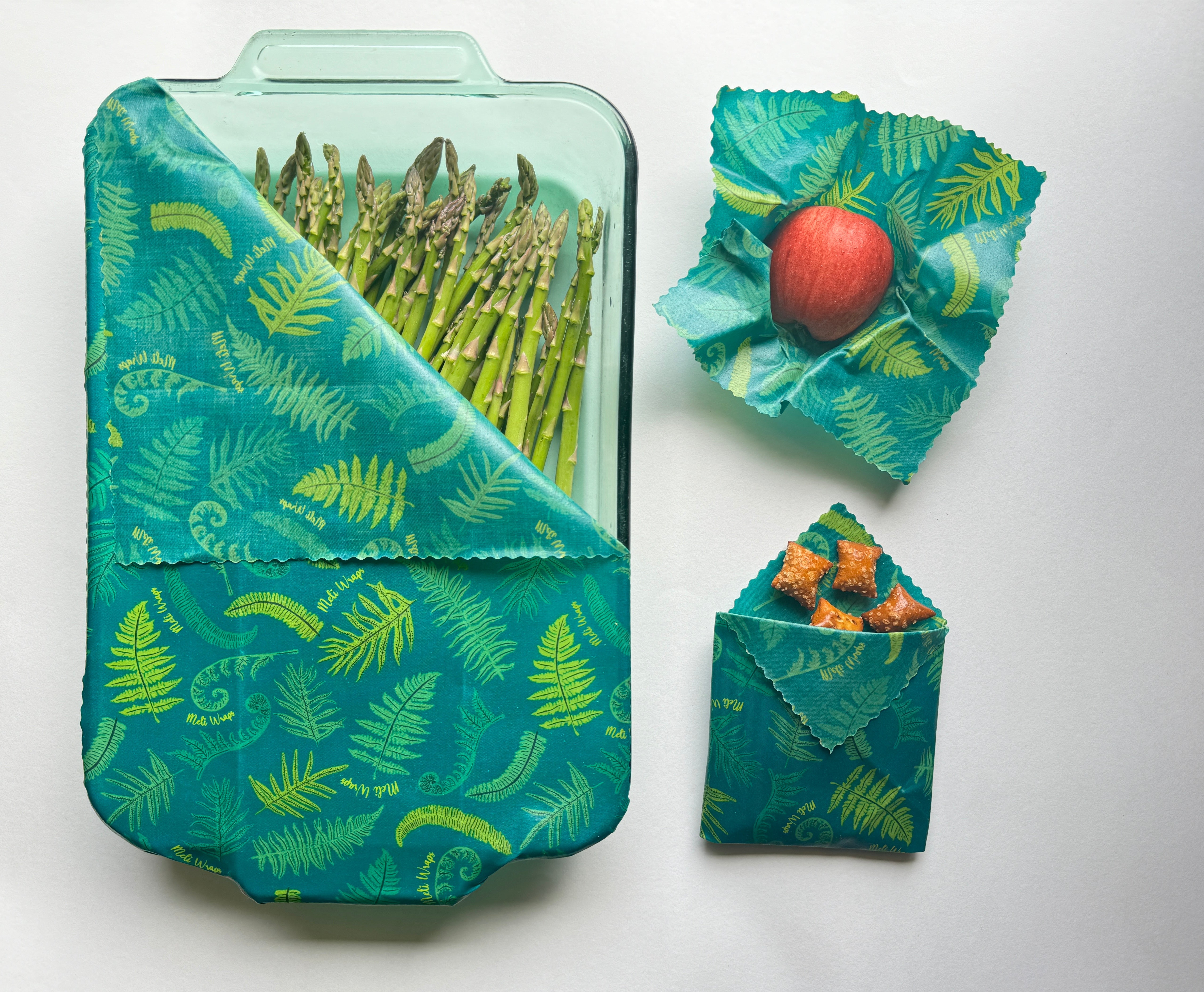 Eco-Friendly Beeswax Food Wrap - Fern Print