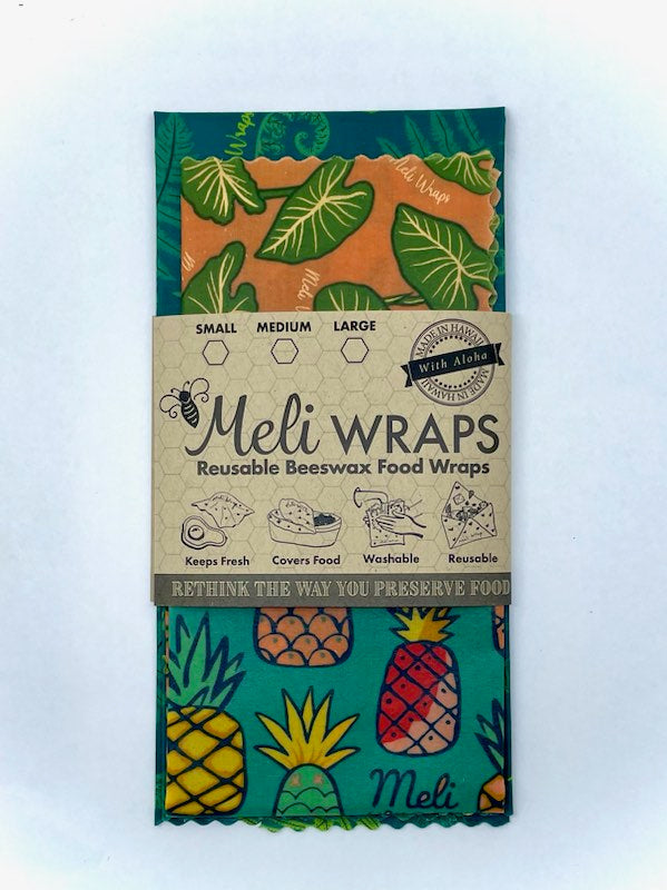 Eco-Friendly Beeswax Wrap Variety Pack - Hawaiiana Print