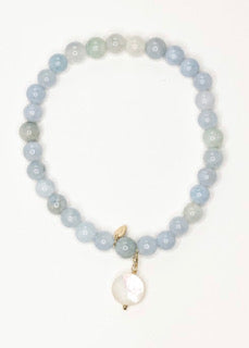 The Peaceful Bracelet - Aqua Mother Of Pearl