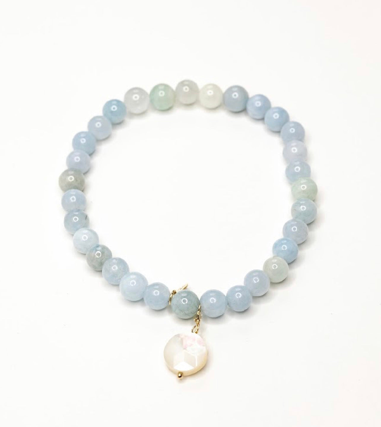 The Peaceful Bracelet - Aqua Mother Of Pearl