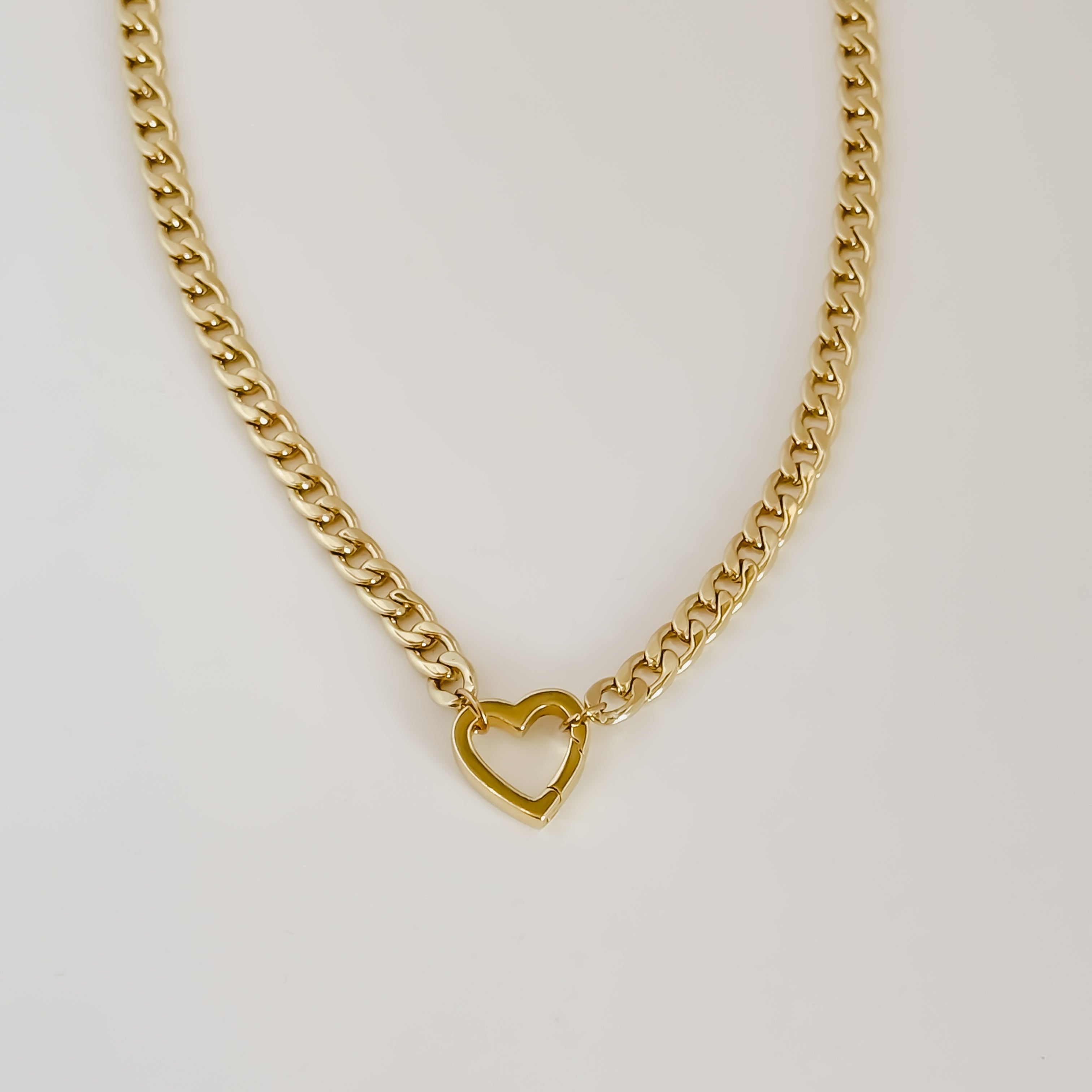 Gold-Filled More to Love Heart Clasp Necklace