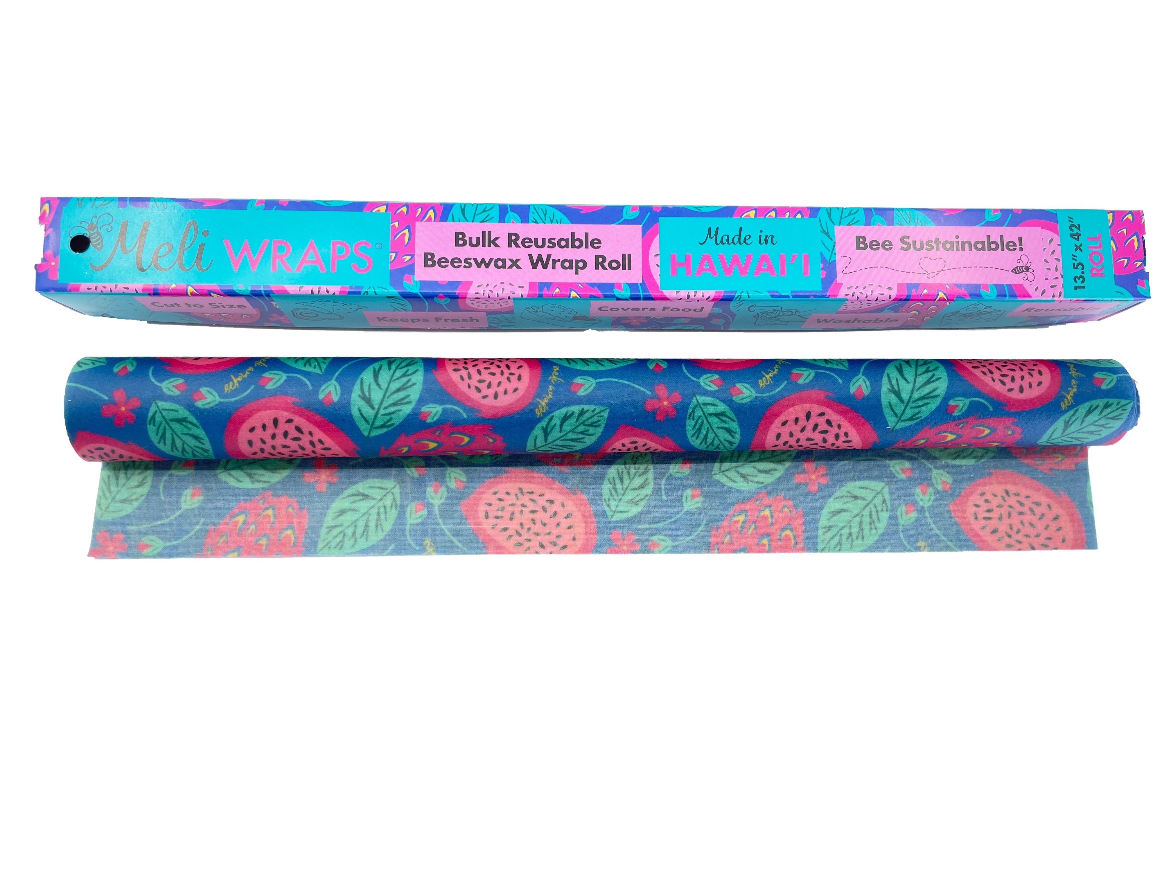 Eco-Friendly Beeswax Wrap Bulk Roll - Dragonfruit