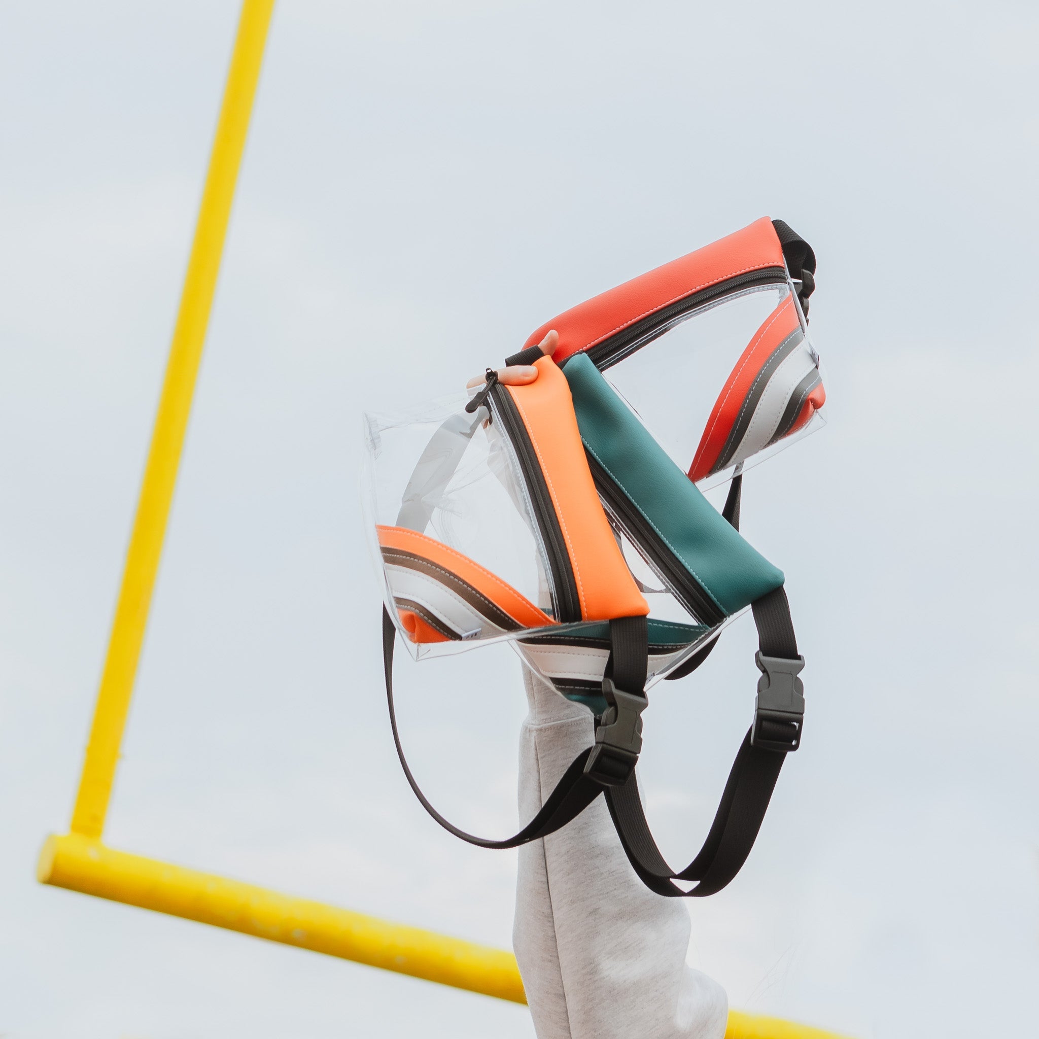 Collegiate Football Stadium Clear Stripe Game Day Fanny Pack