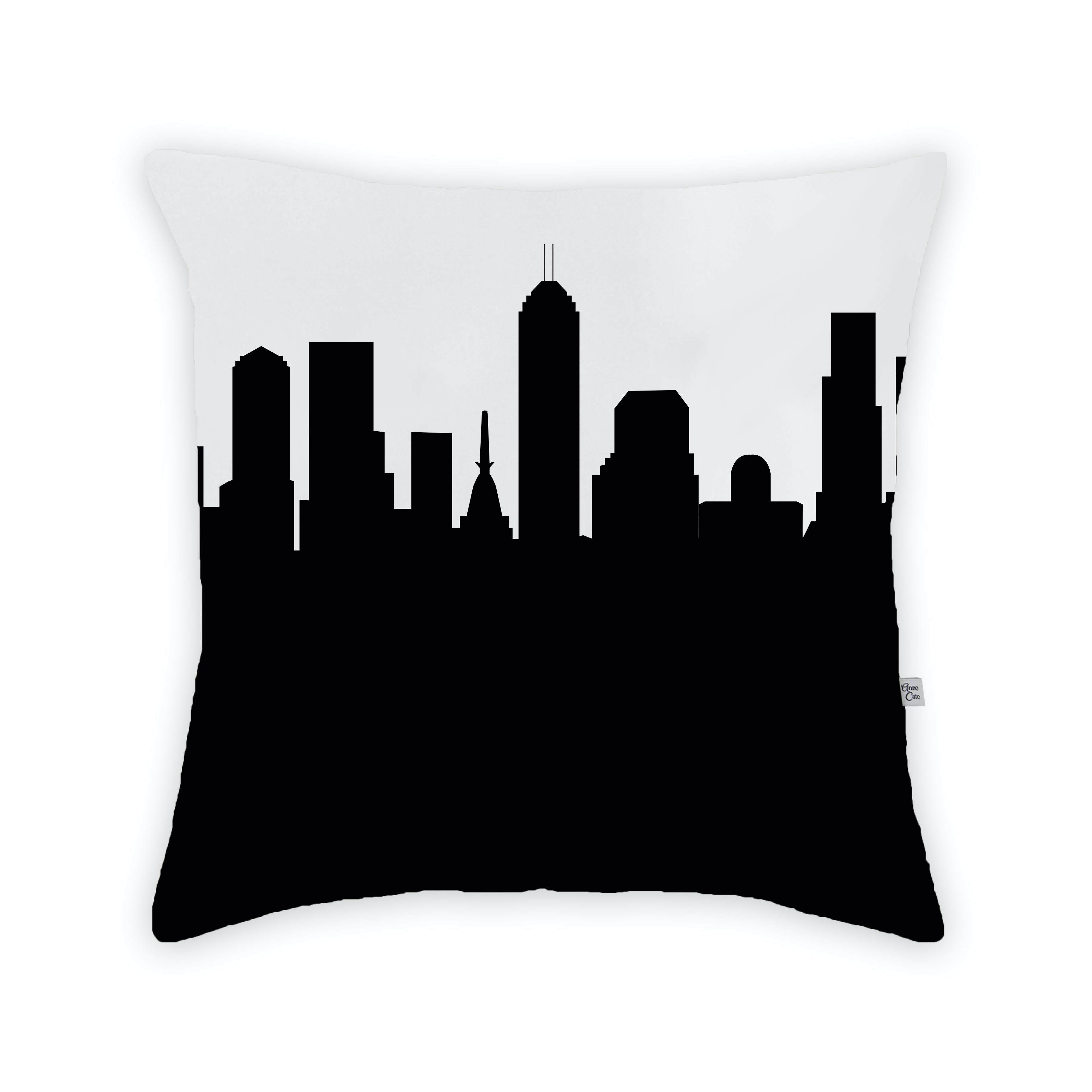 Skyline City Charm 16" by 16" Throw Pillow - Choose Your City