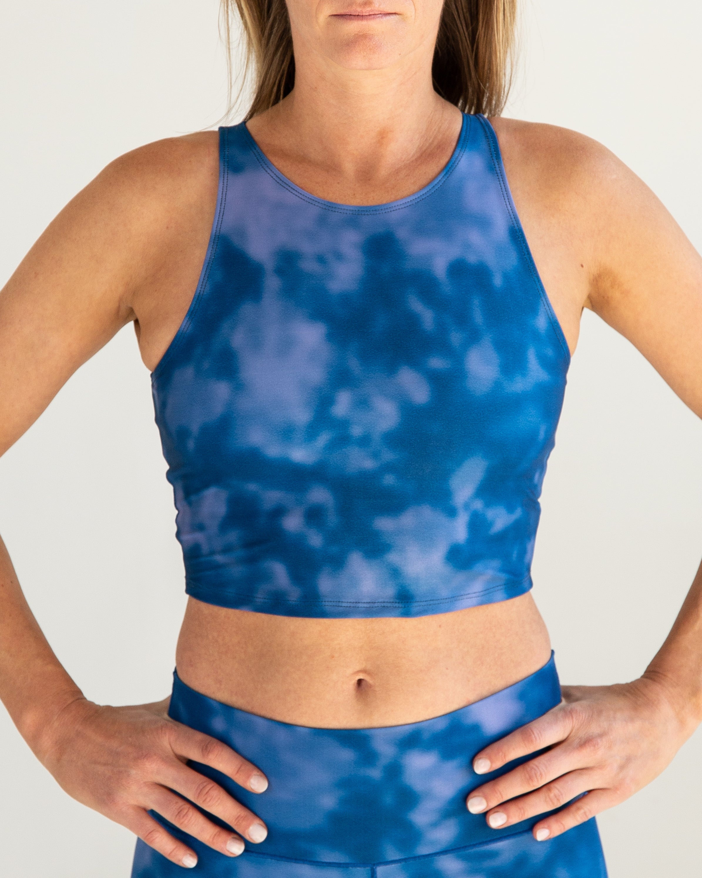 Eco-Friendly Indigo Fog Crop Top