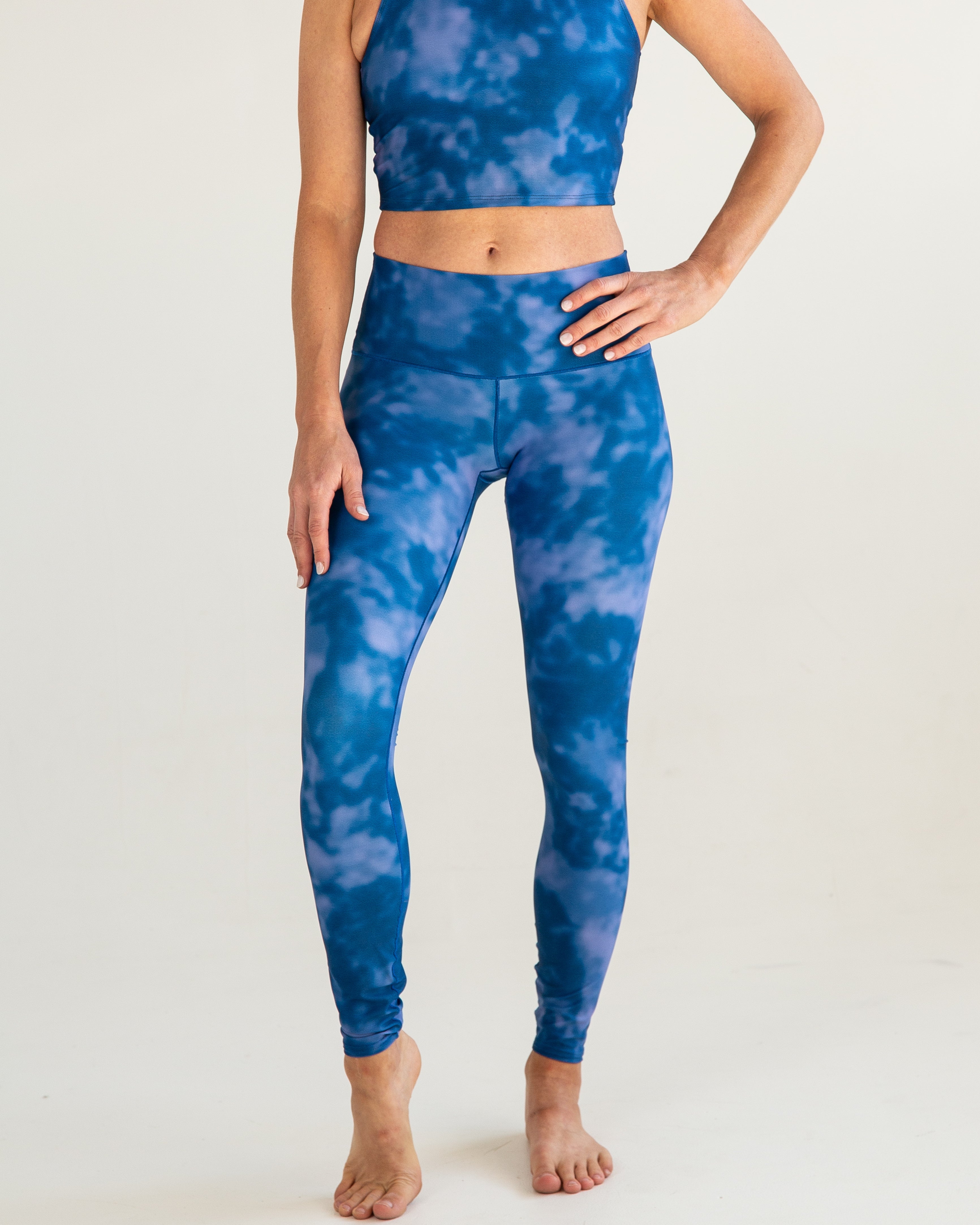 Eco-Friendly Indigo Fog Yoga Pants