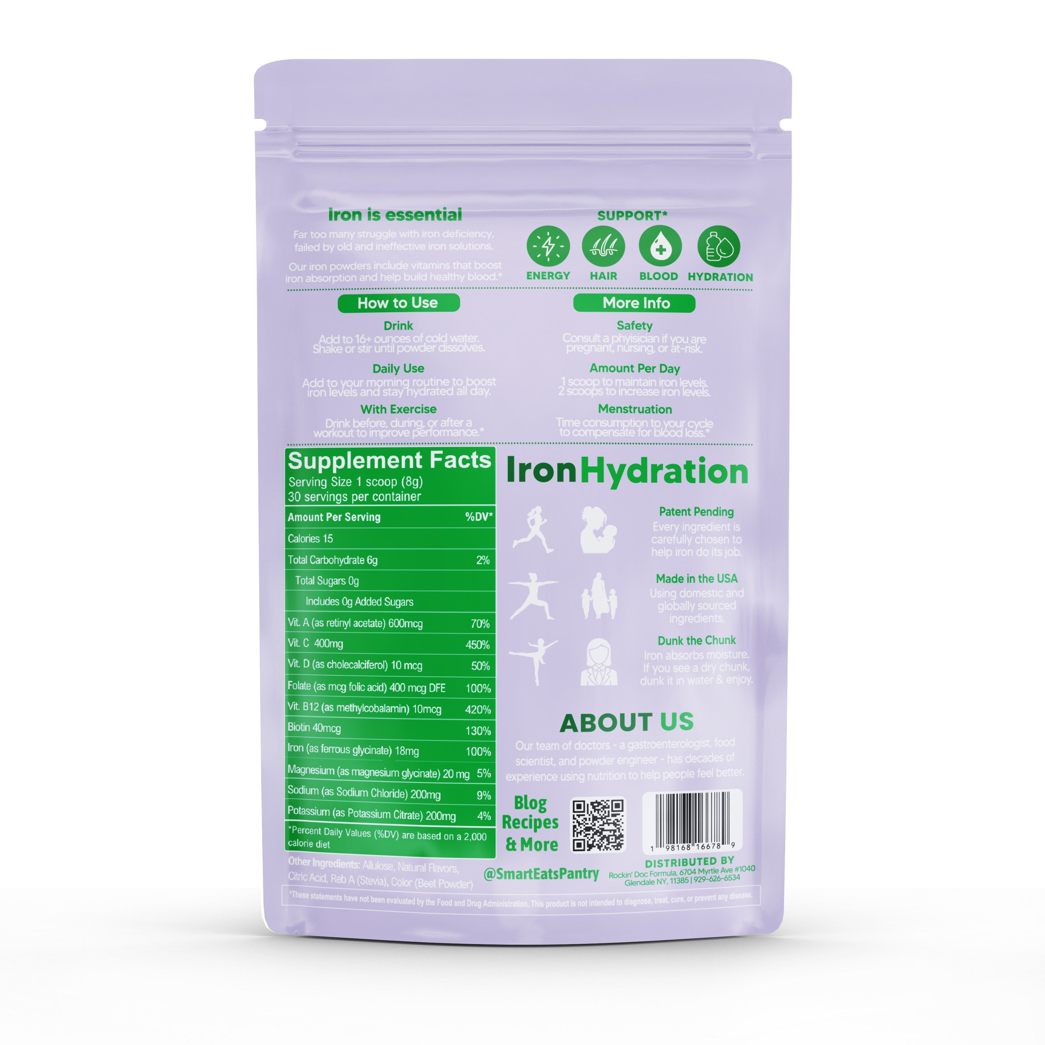 Iron Electrolyte Powder - Mixed Berry Sugar Free