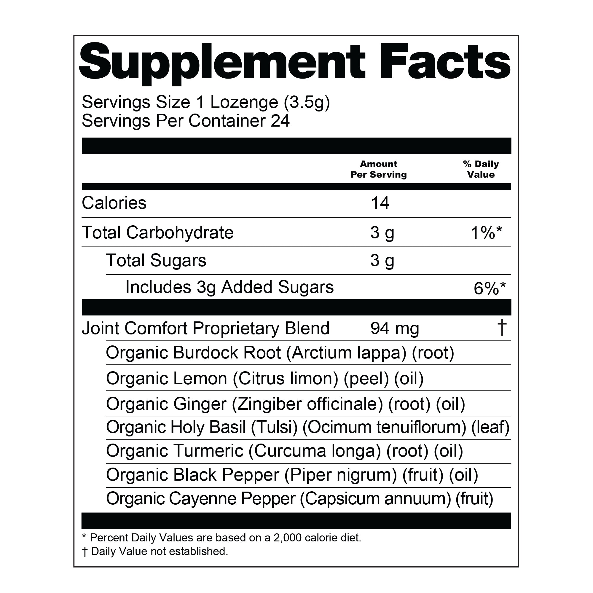 Joint Comfort Botanical Lozenges - 24 Count