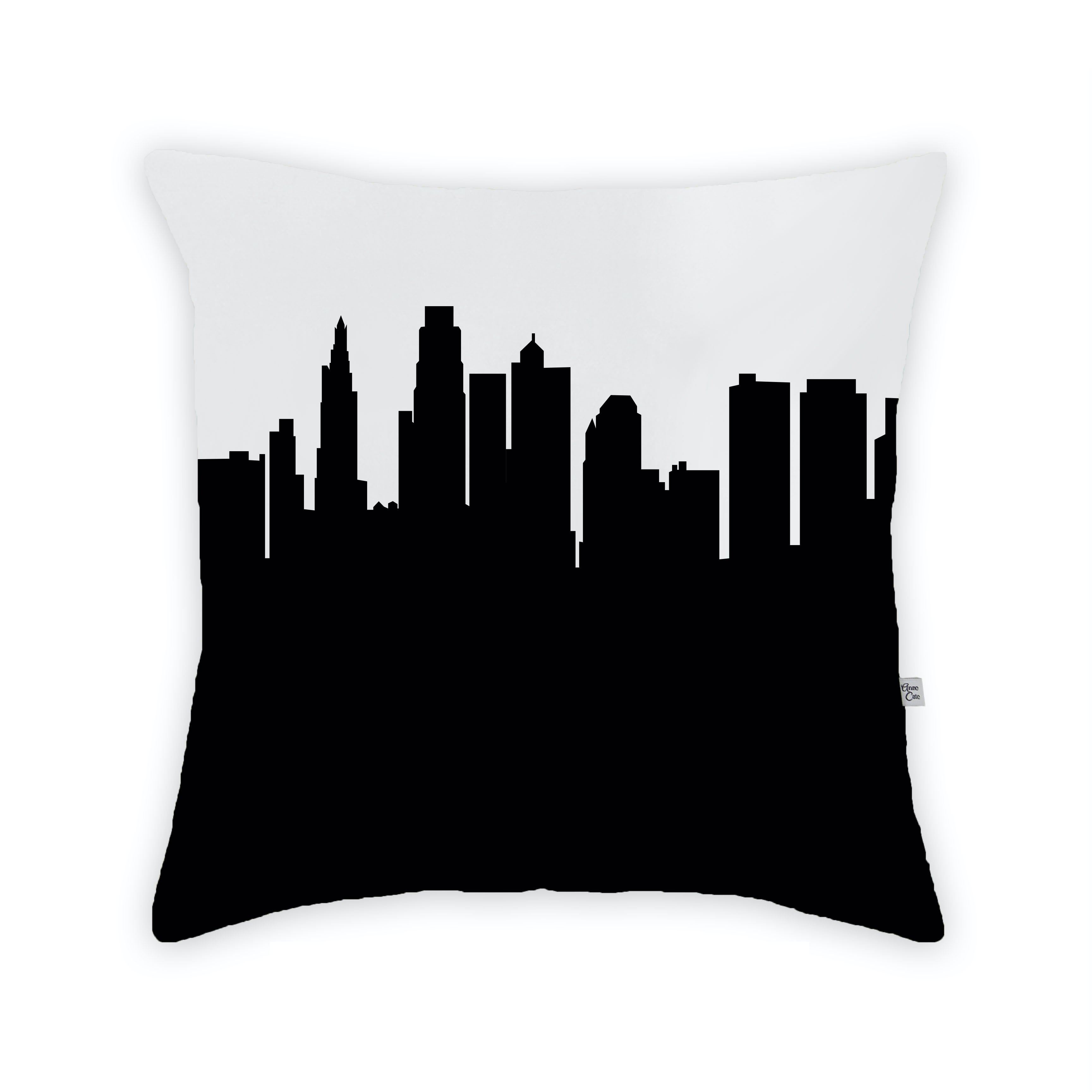 Skyline City Charm 16" by 16" Throw Pillow - Choose Your City