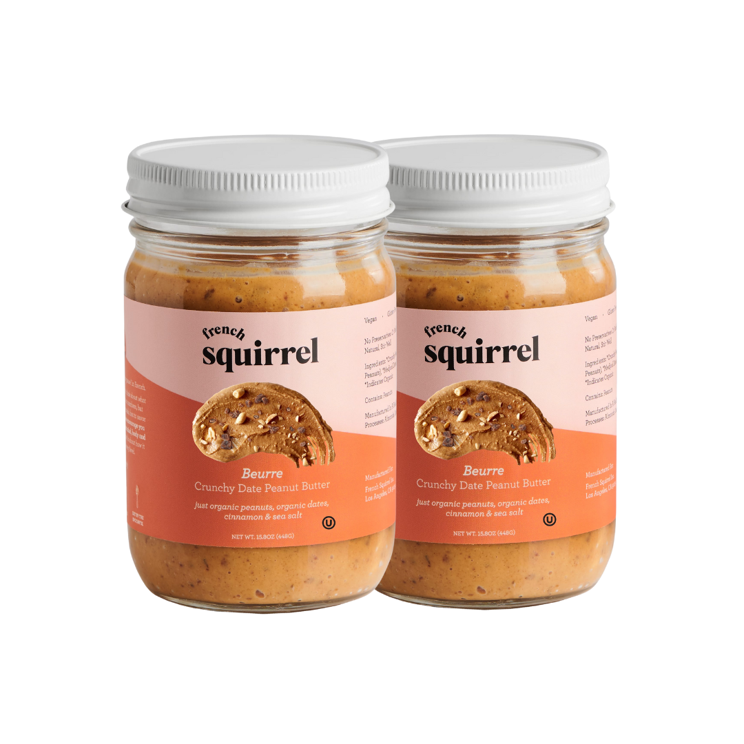 Organic Peanut Butter w/Crunchy Dates - 2 Jars