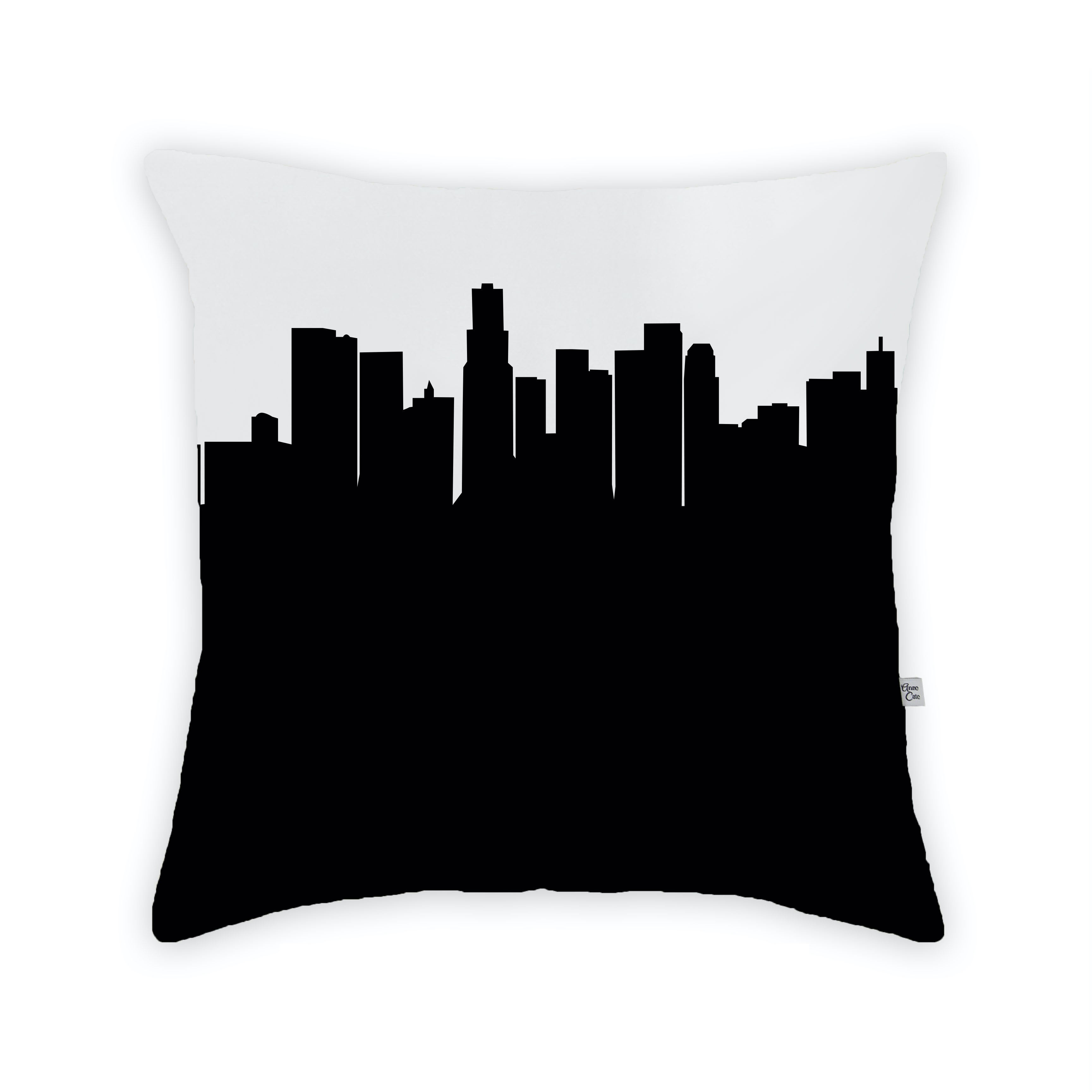 Skyline City Charm 16" by 16" Throw Pillow - Choose Your City