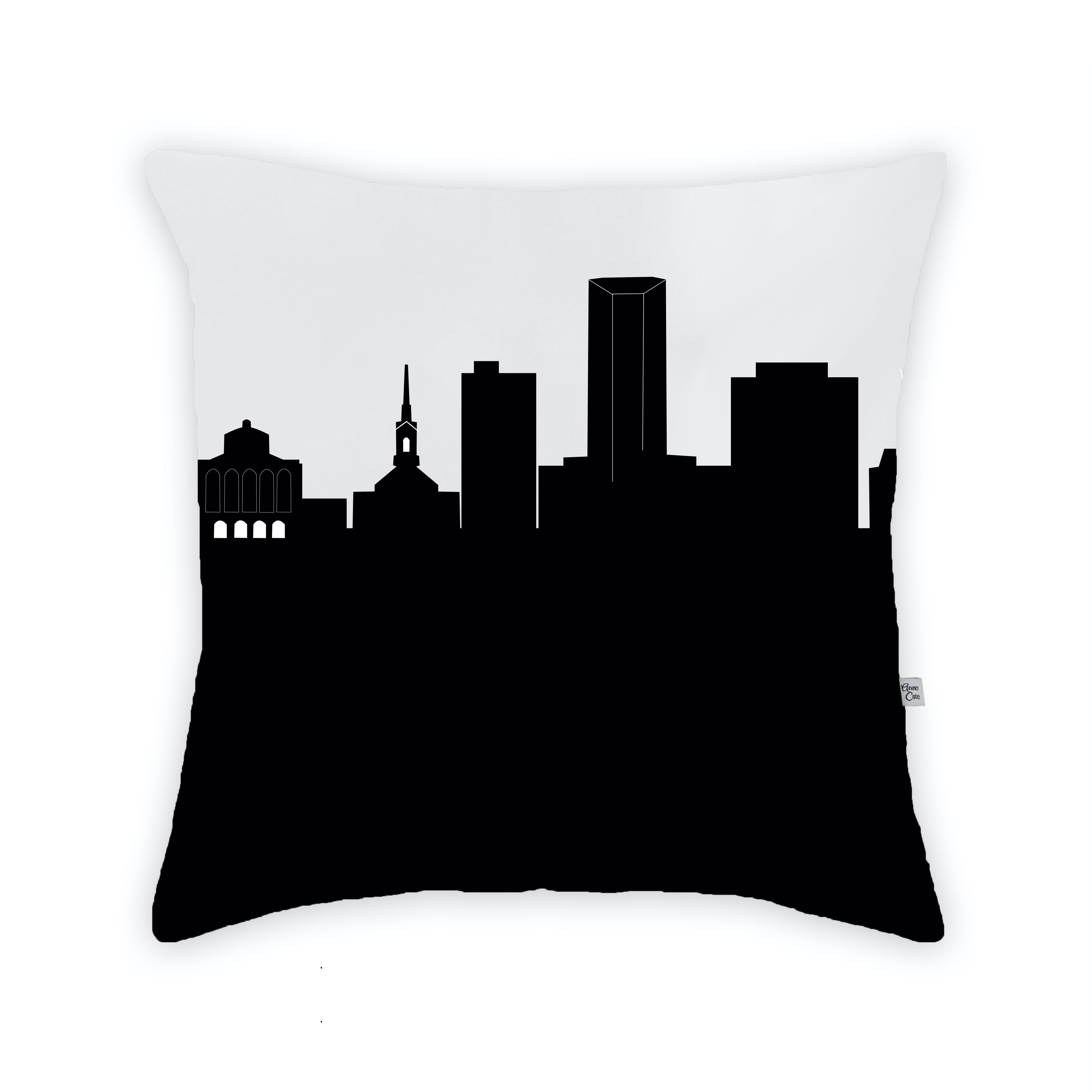 Skyline City Charm 16" by 16" Throw Pillow - Choose Your City