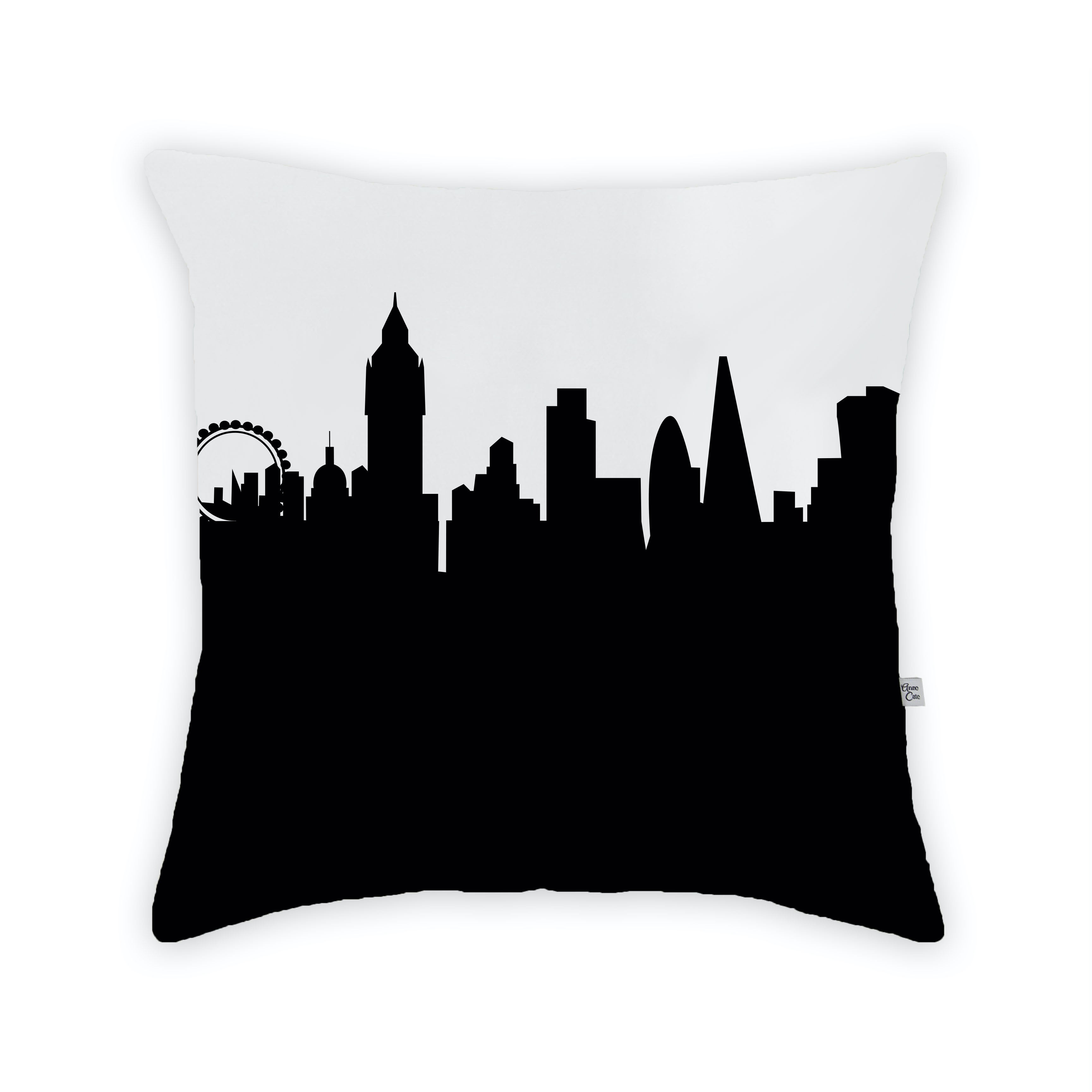 Skyline City Charm 16" by 16" Throw Pillow - Choose Your City