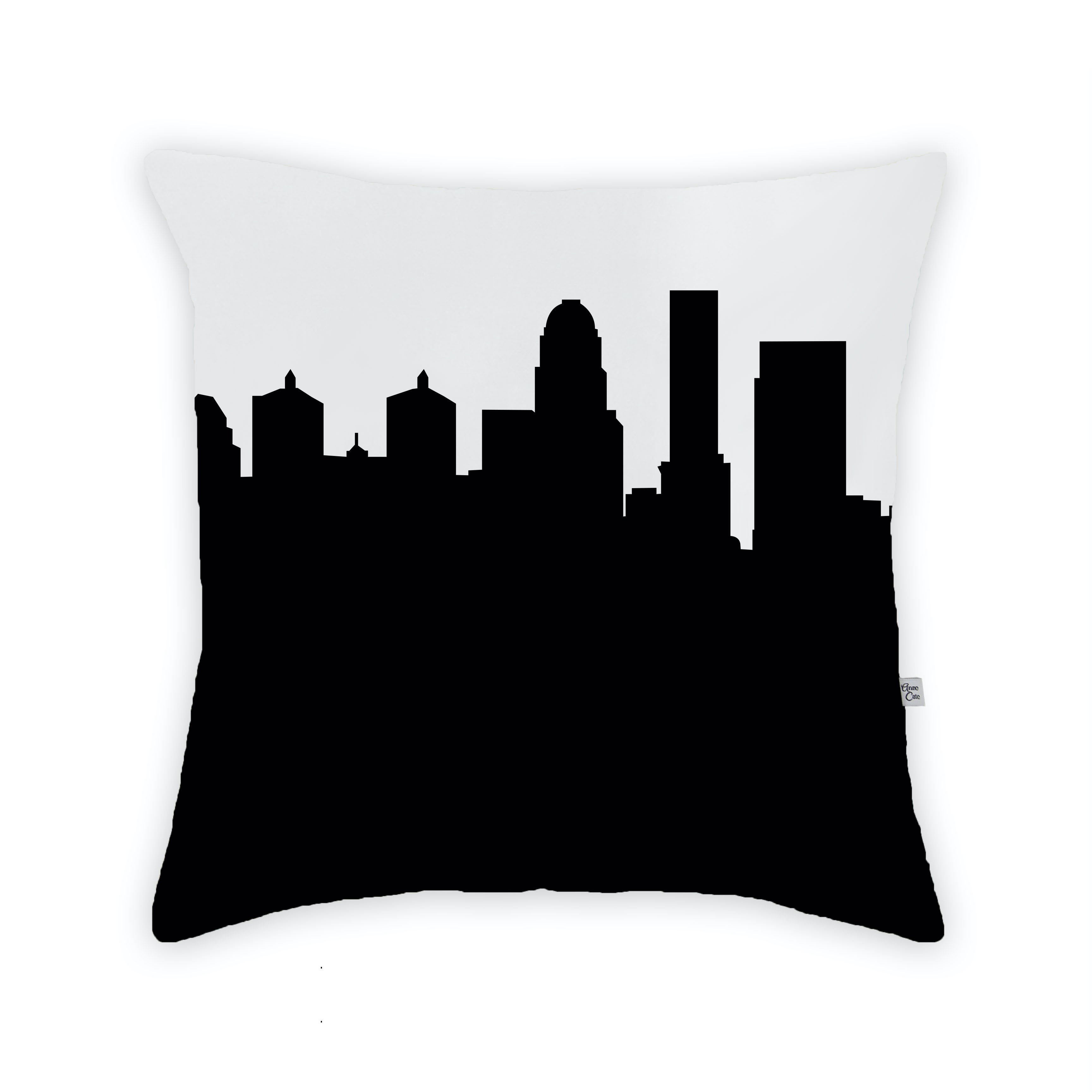 Skyline City Charm 16" by 16" Throw Pillow - Choose Your City