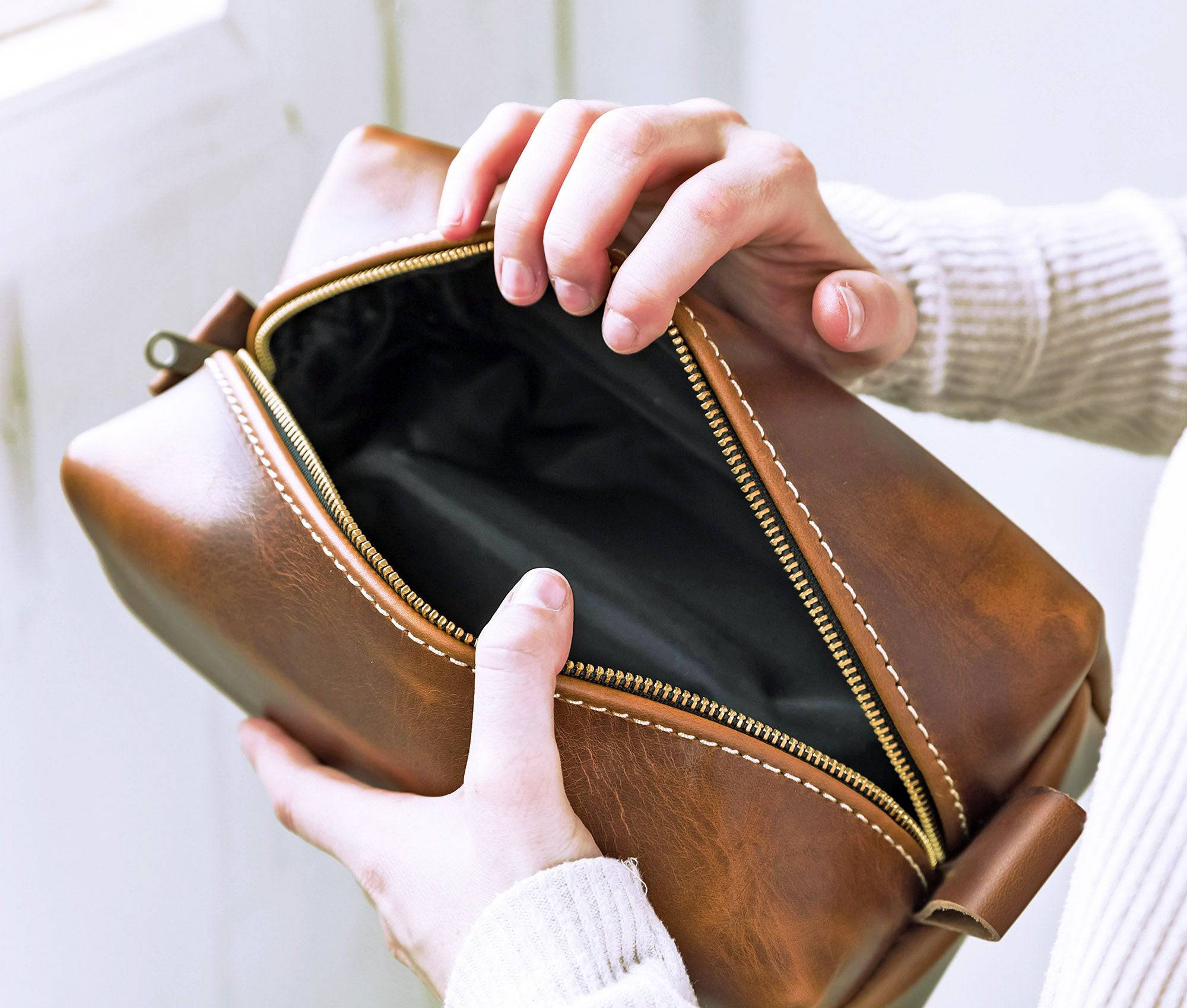 Leather Toiletry Bag