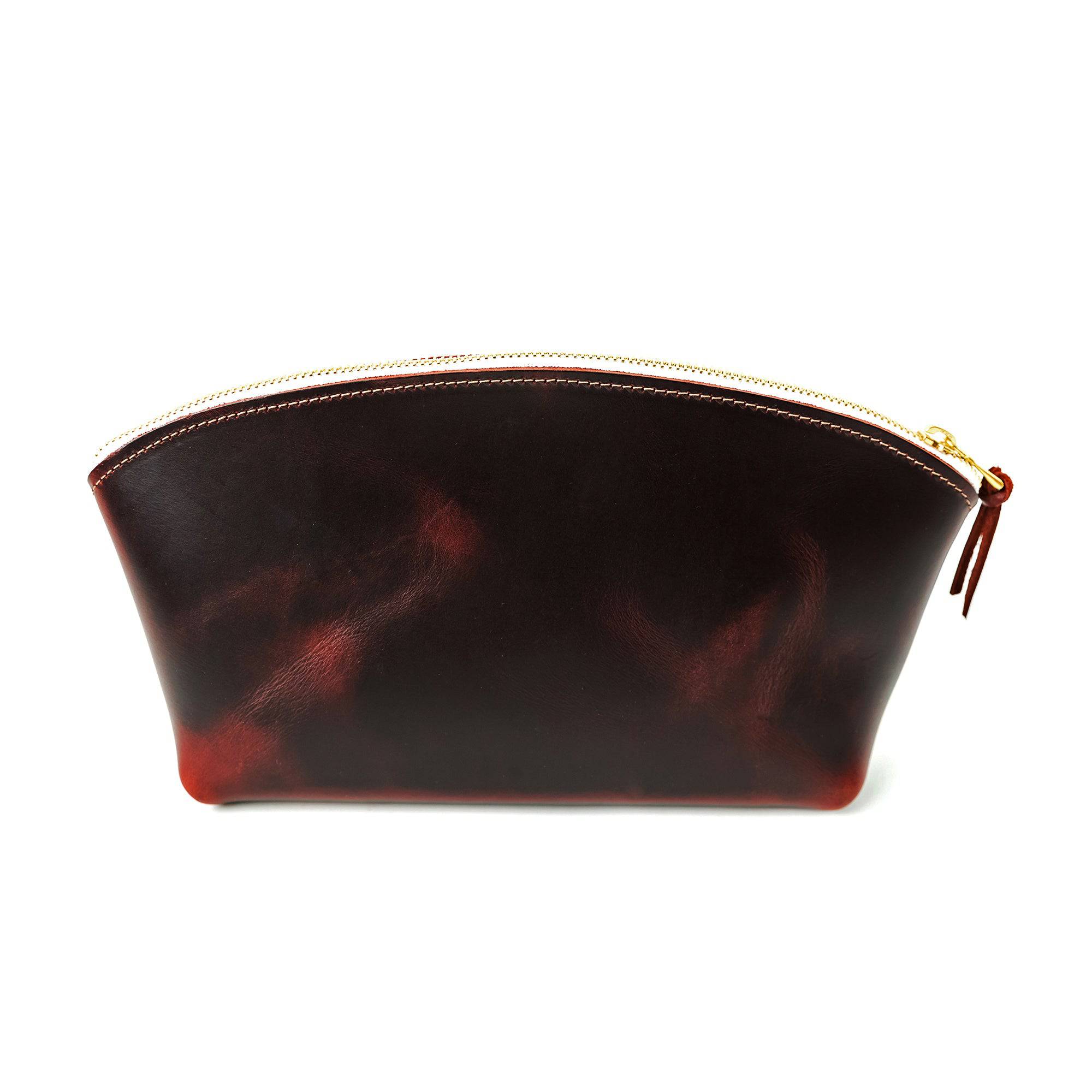 Eclipse Full Grain Leather Cosmetic Bag