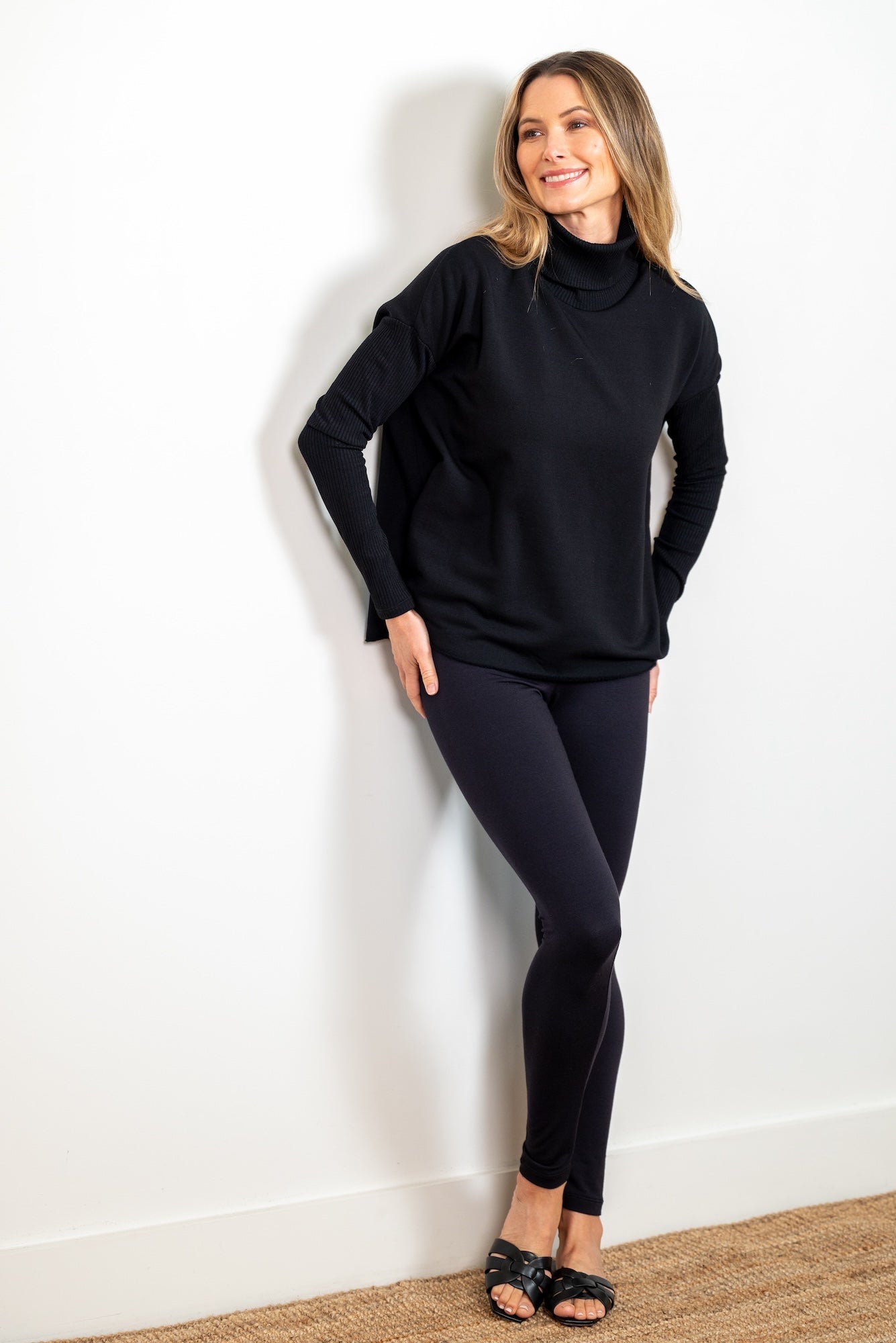 Turtleneck Top with Light Hug Bra-Free Shelf