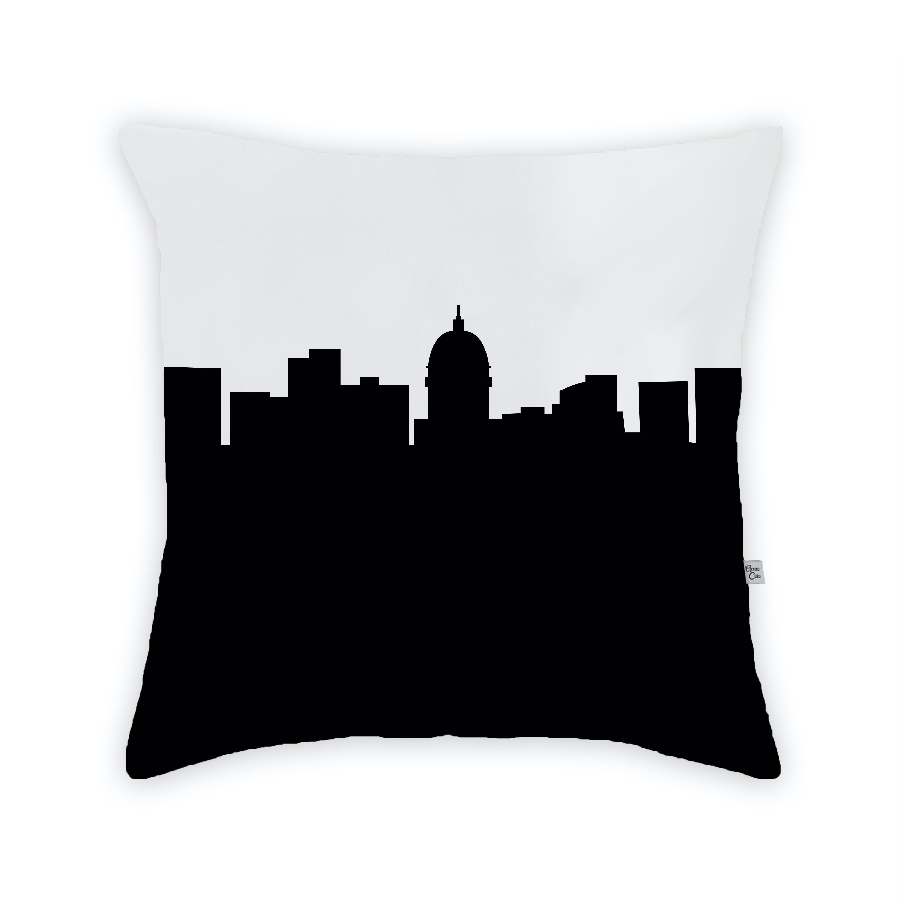 Skyline City Charm 16" by 16" Throw Pillow - Choose Your City