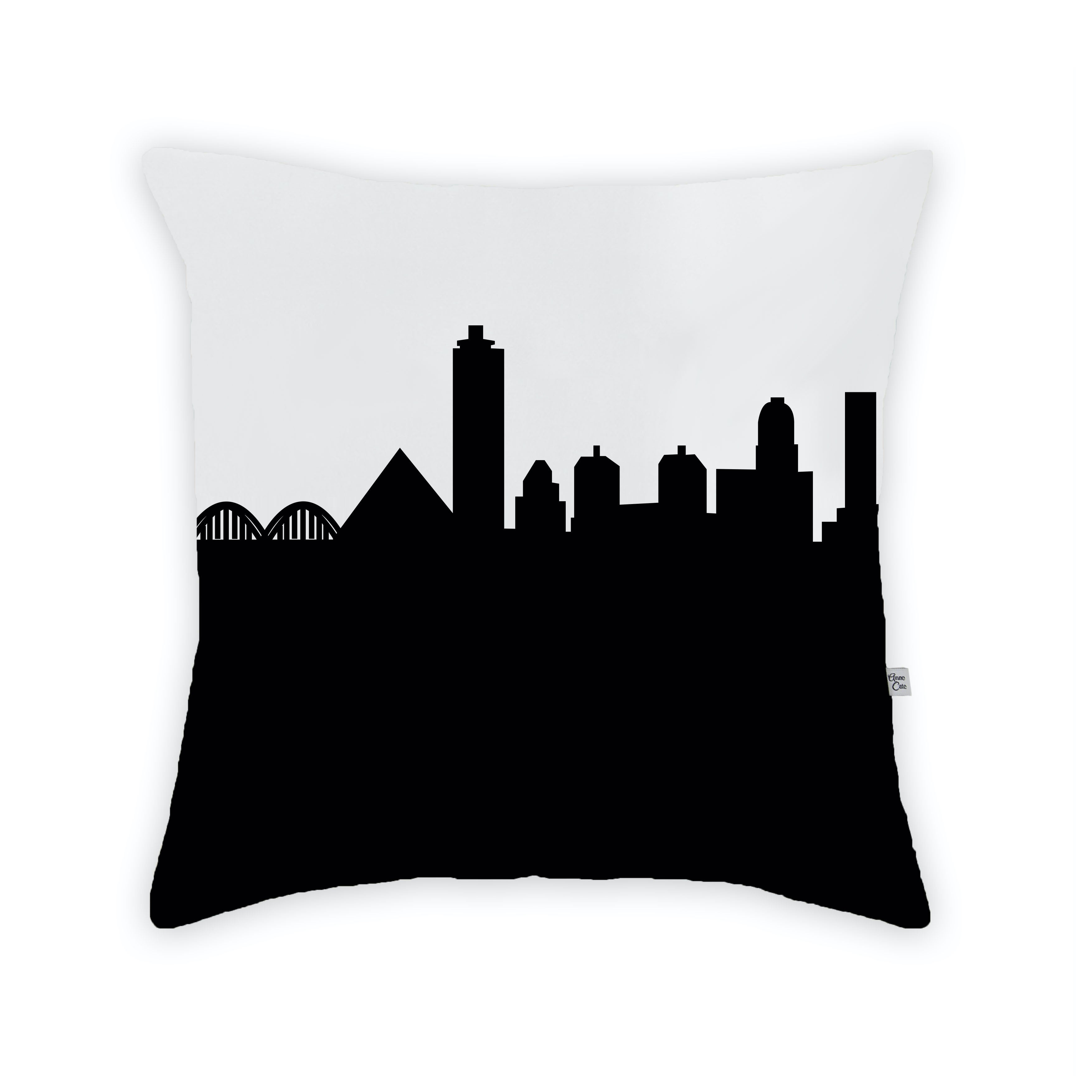 Skyline City Charm 16" by 16" Throw Pillow - Choose Your City