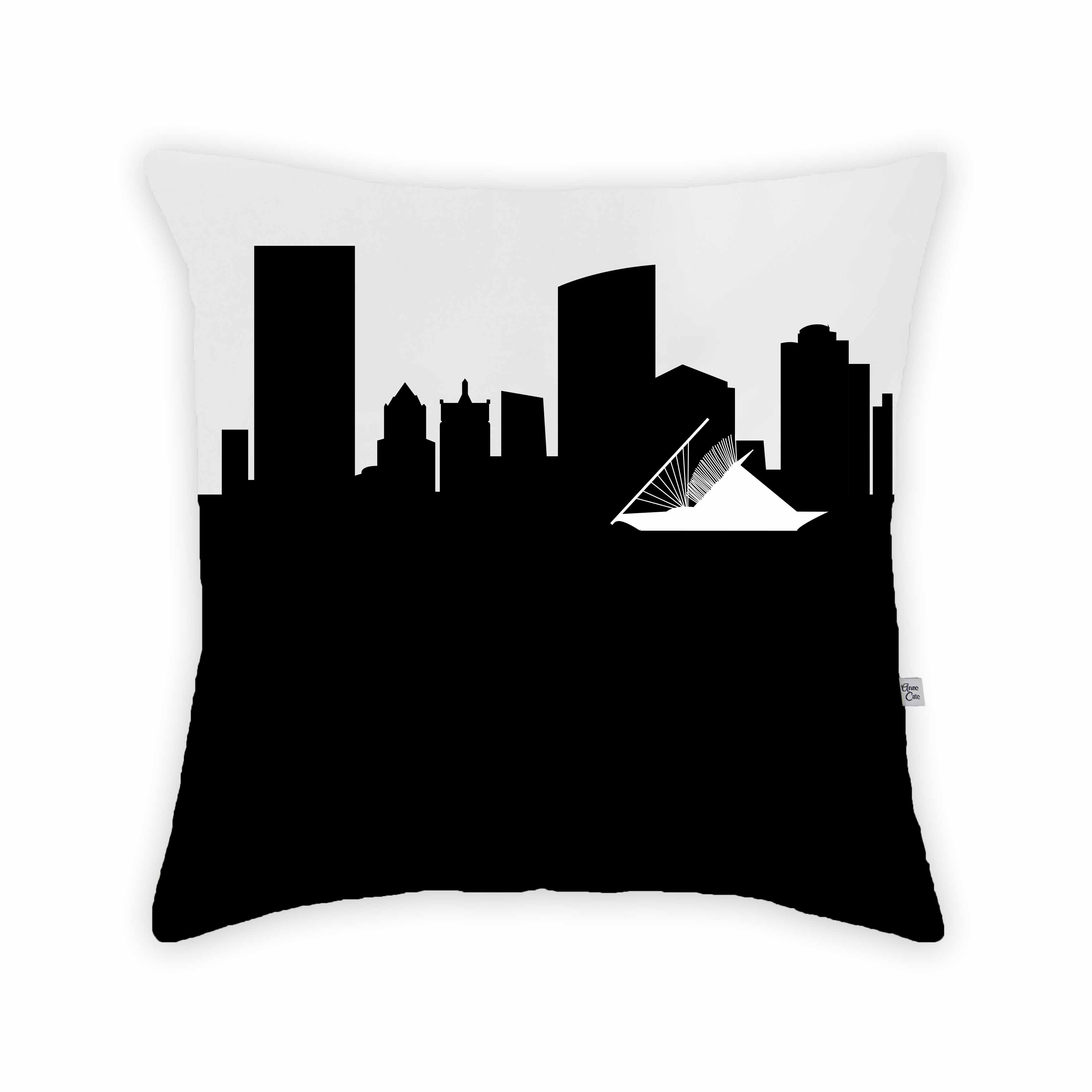 Skyline City Charm 16" by 16" Throw Pillow - Choose Your City