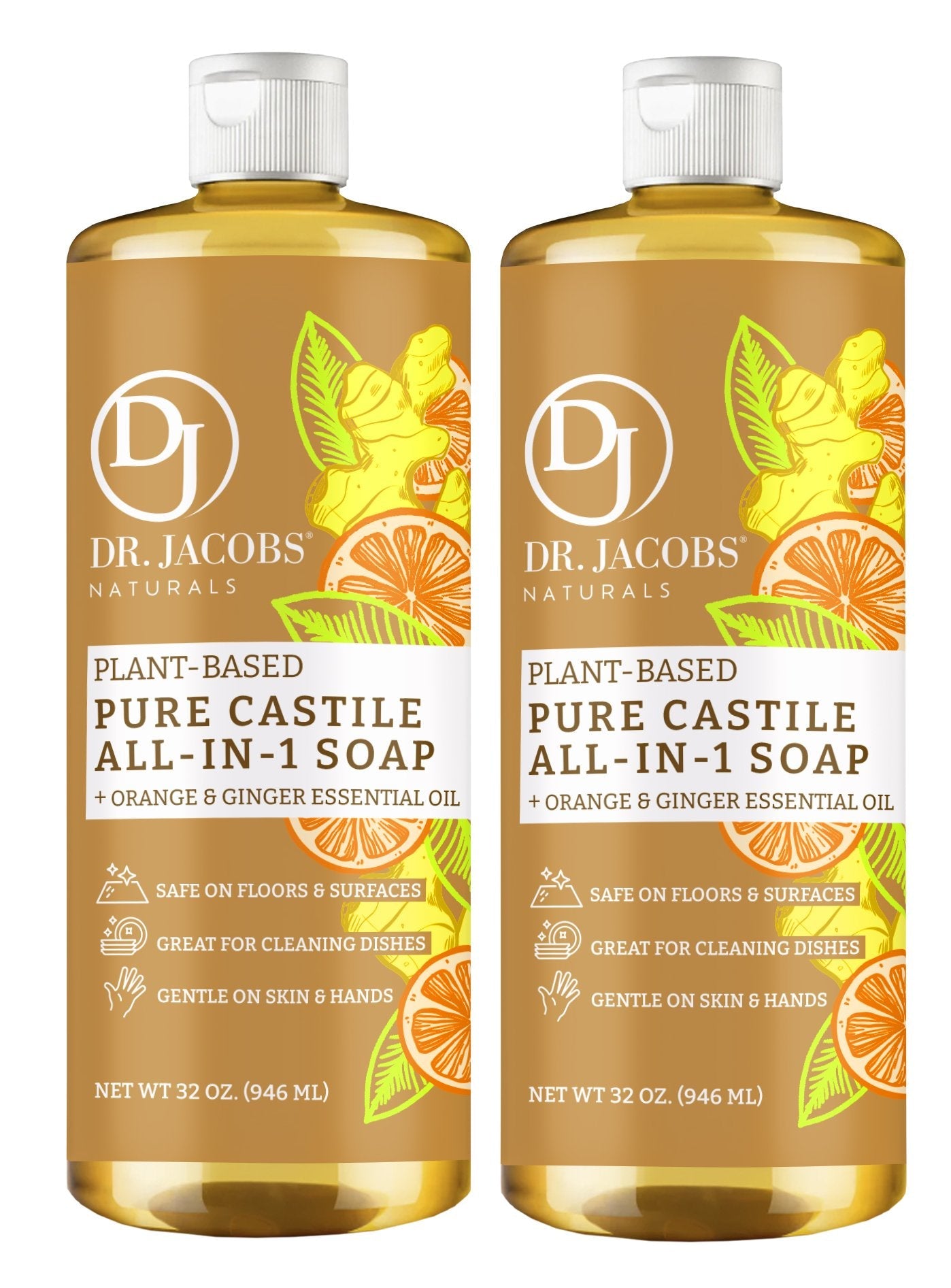 Castile Soap Orange & Ginger All in 1 - Thin Formula