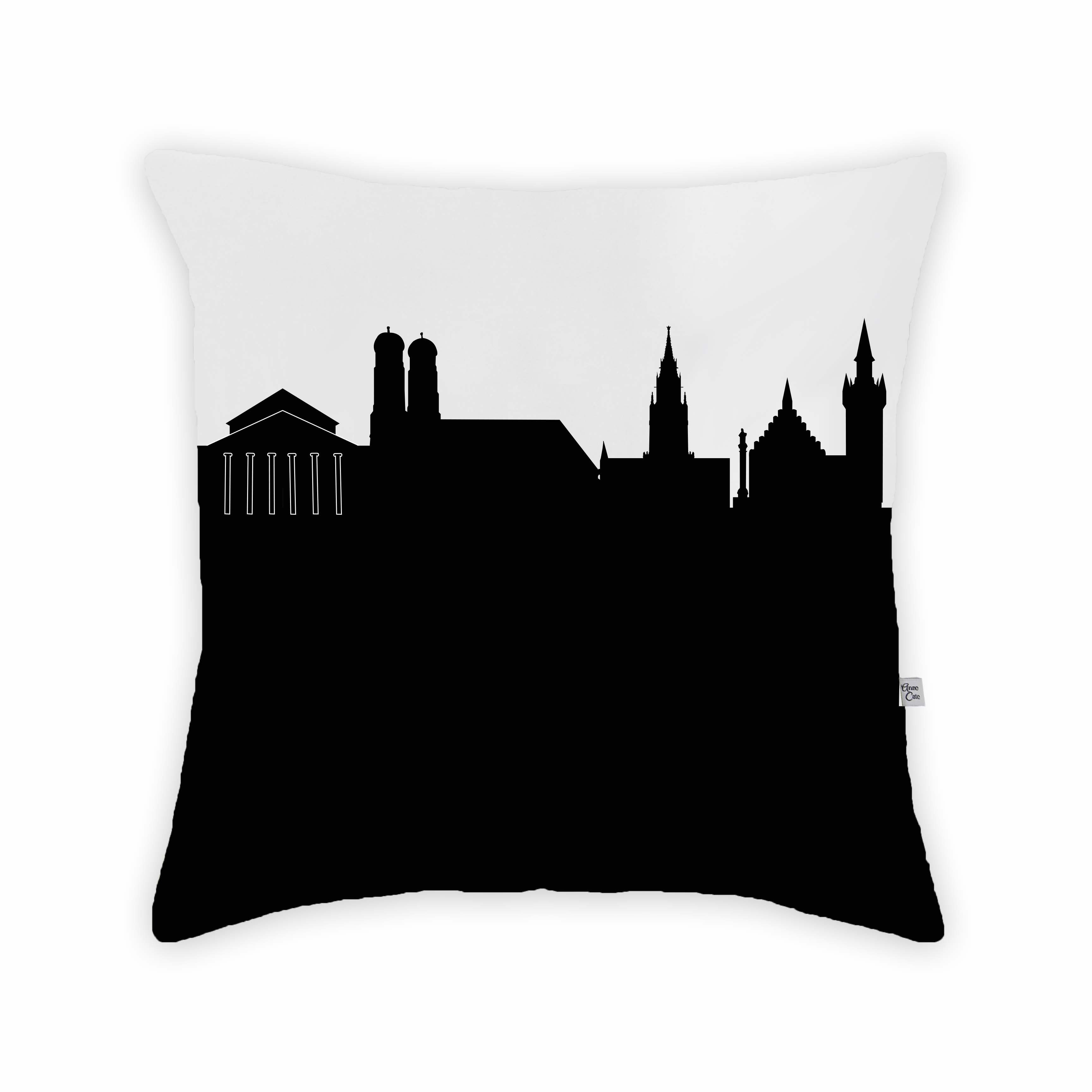 Skyline City Charm 16" by 16" Throw Pillow - Choose Your City